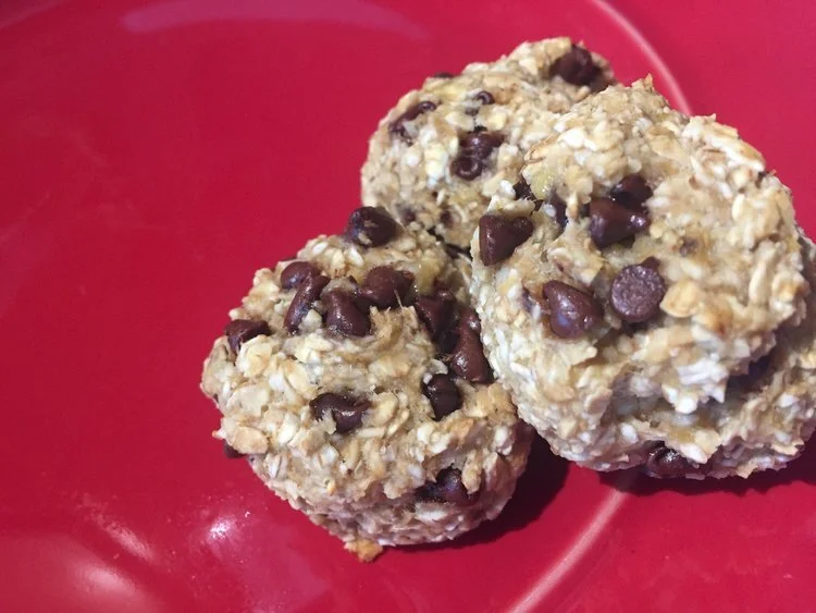 3 Ingredient Chocolate Chip Banana Cookies