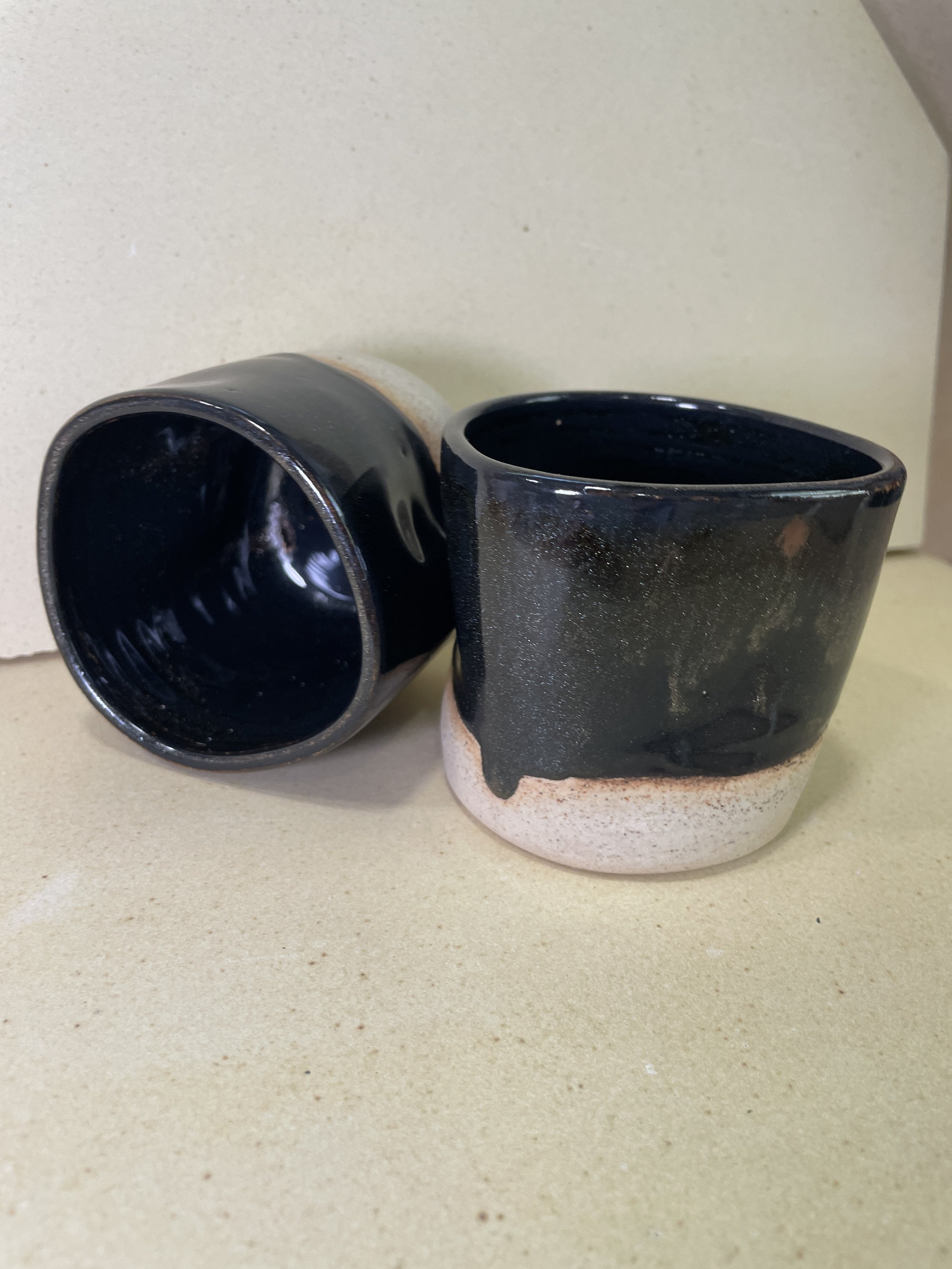 Obsidian Sparkle Espresso Mugs