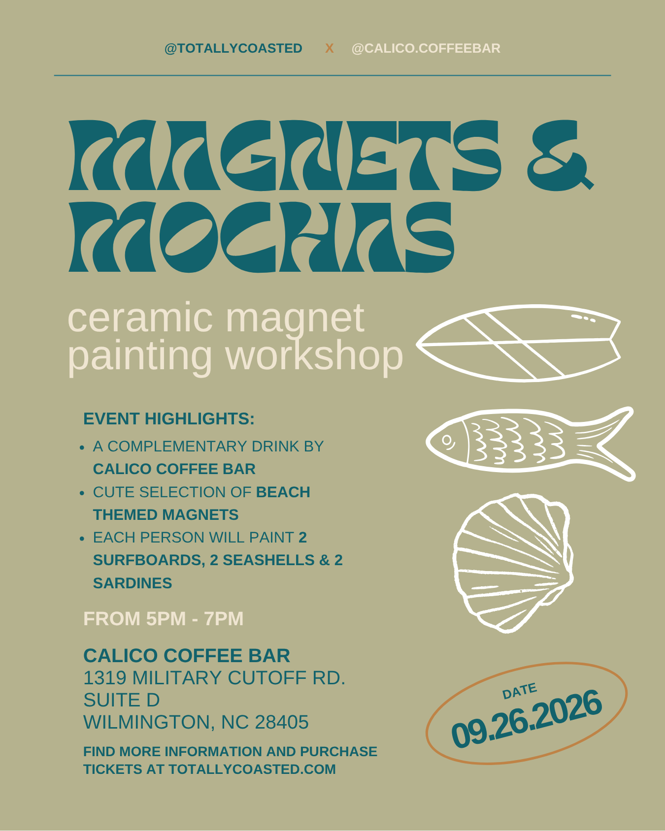 Magnets & Mochas | Ceramic Magnet Painting Workshop