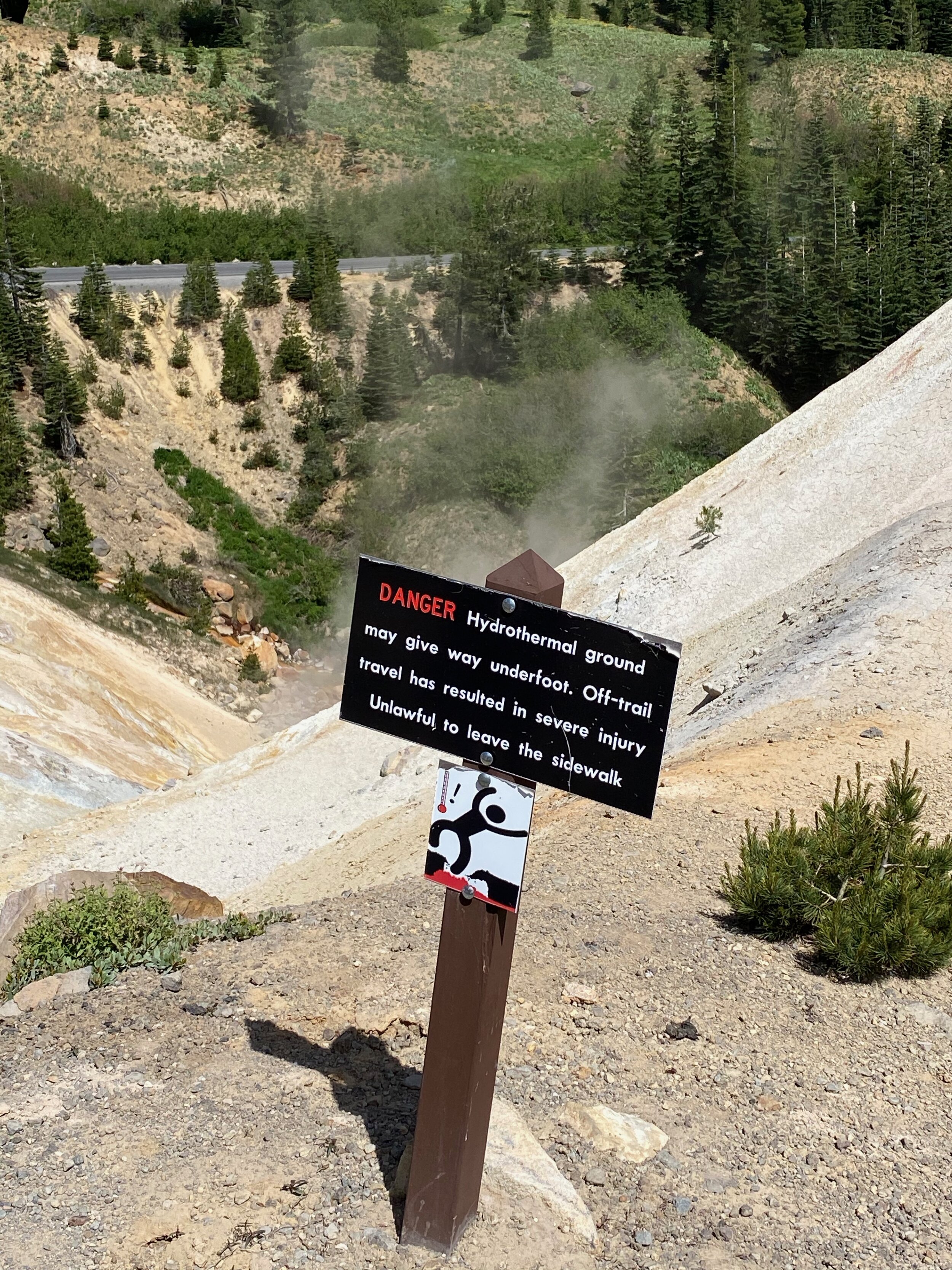 A pretty view and we always love the characters on these warning signs! Photo by Karen Boudreaux, June 8, 2021