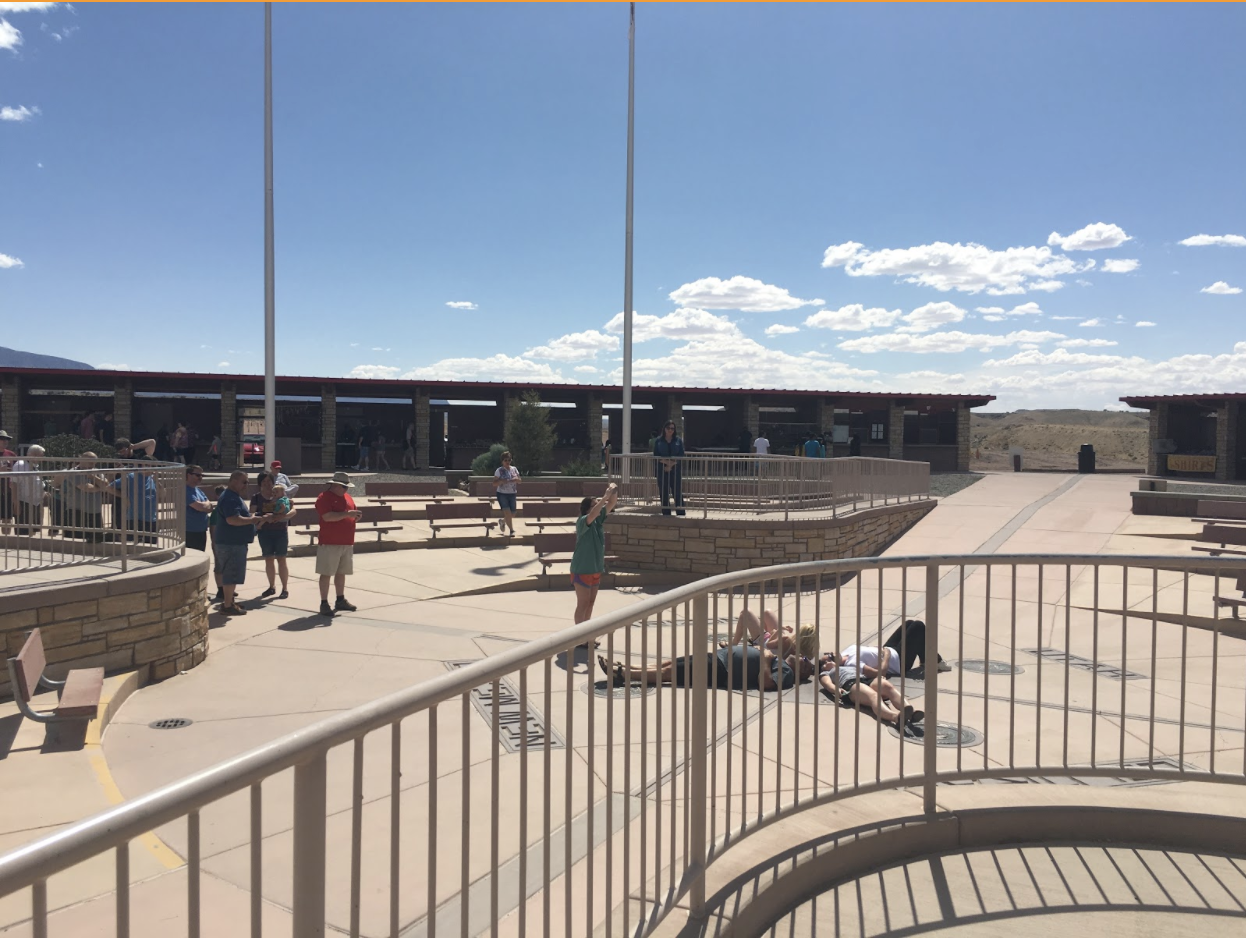 Our photo of the line and space around the actual four corners, photo by Karen Boudreaux, 5/30/16