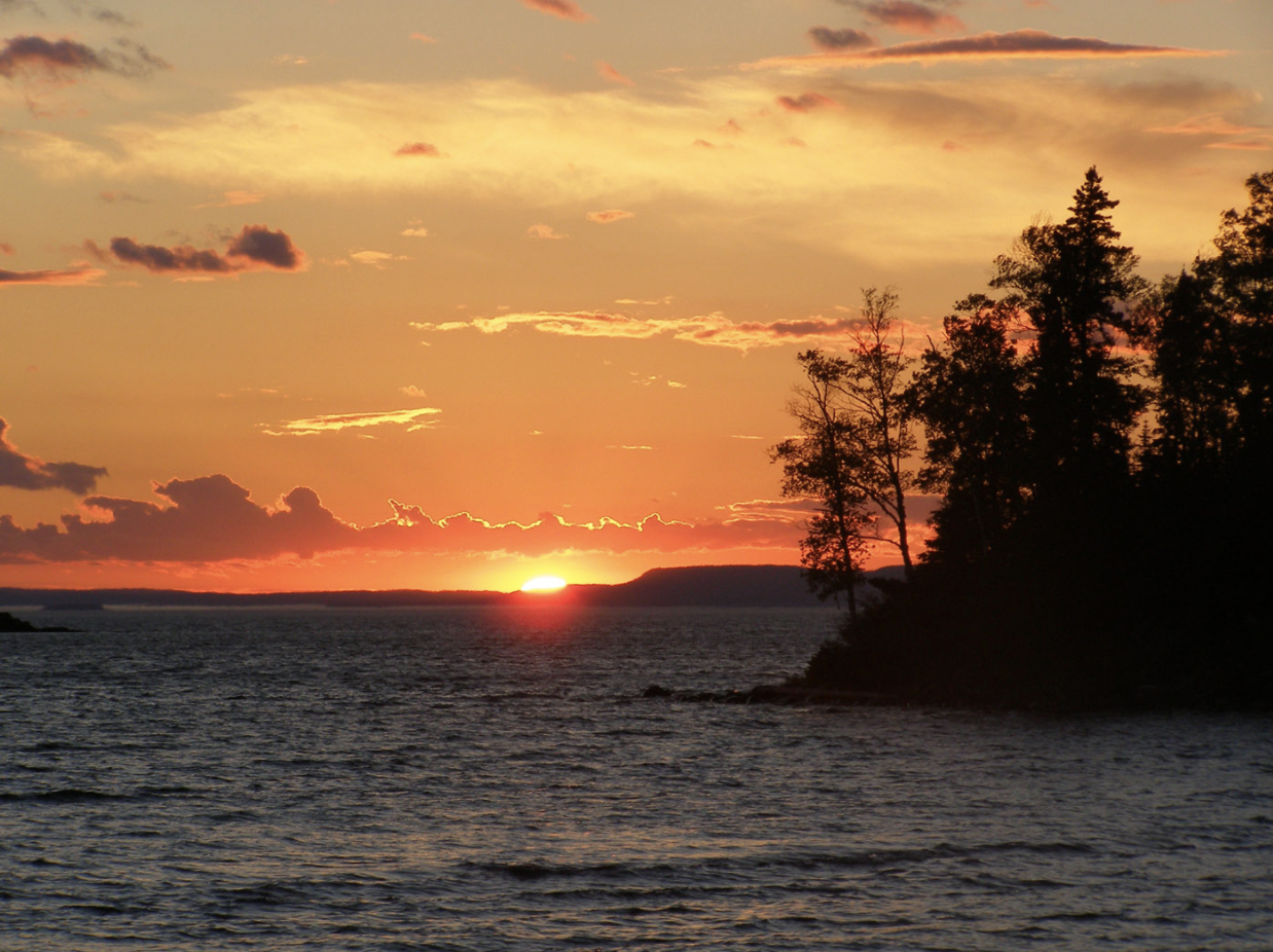 Sunset in Isle Royale National Park - National Park Service/Wikimedia Commons