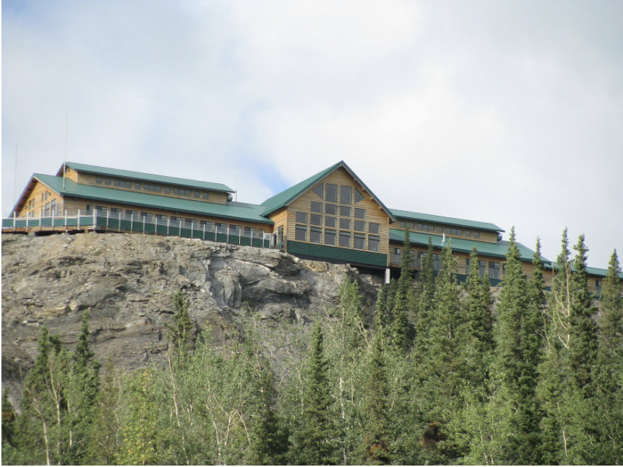 Grande Denali Lodge, Denali (McKinley Park), Alaska, USA. Photographed on 17 August 2009. Joint ©© Arthur D. Chapman and Audrey Bendus.Grande Denali Lodge, on Sugarloaf Mountain, is owned by the Old Harbor Native Corporation of Old Harbor, Kodiak Is…