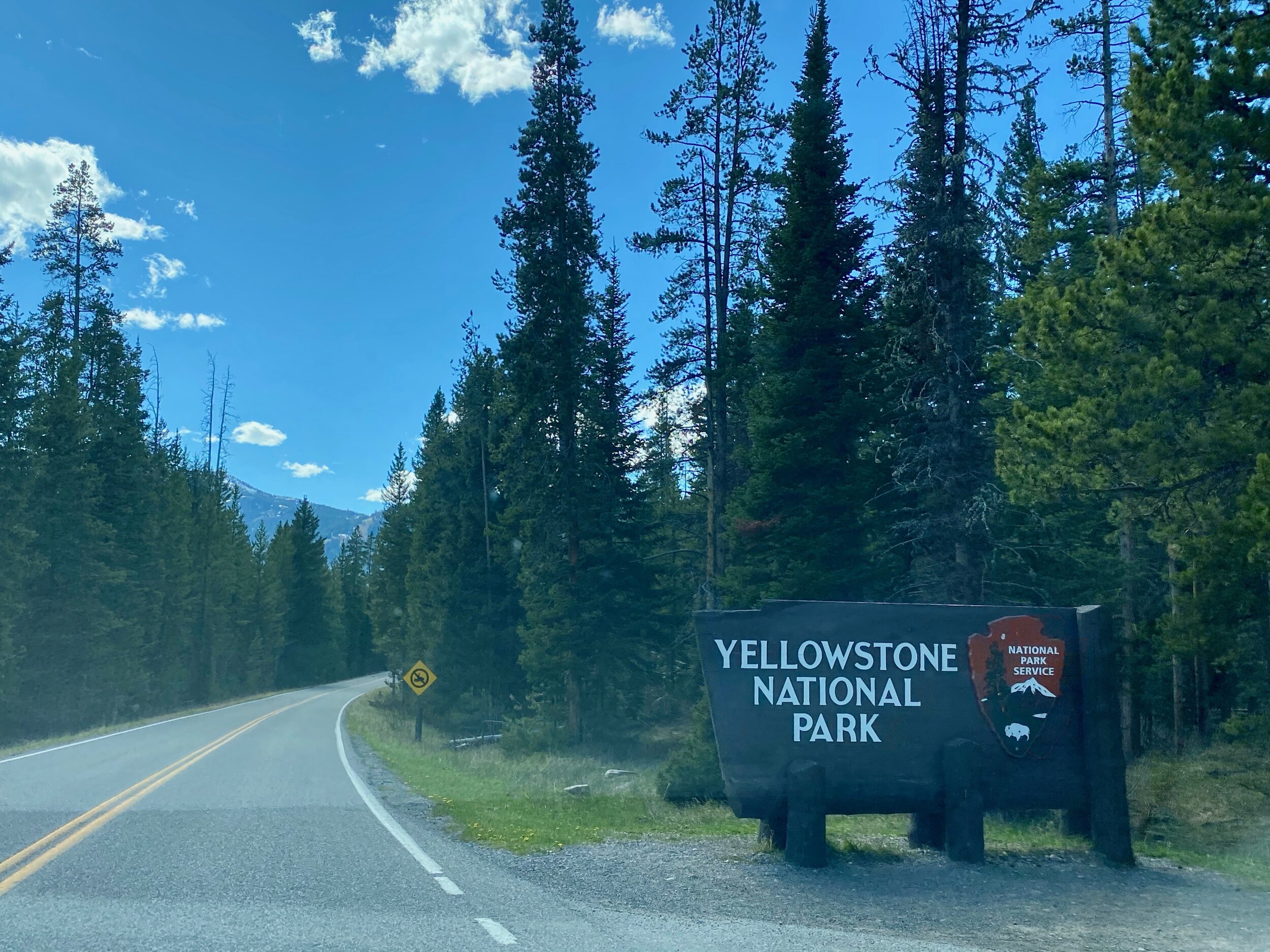 The Northeast Yellowstone entrance!  Photo by Karen Boudreaux, May 29, 2021