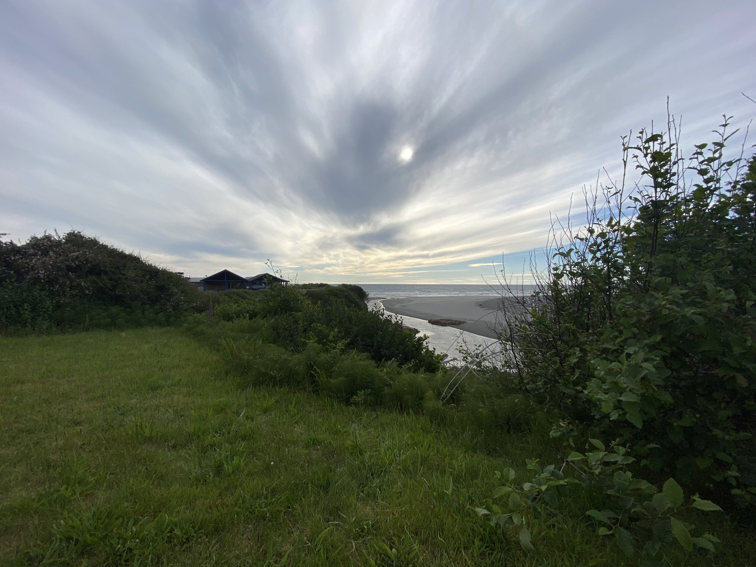 Gorgeous view from the side lawn at the Kalaloch Lodge.  Photo by Karen Boudreaux, June 17, 2021