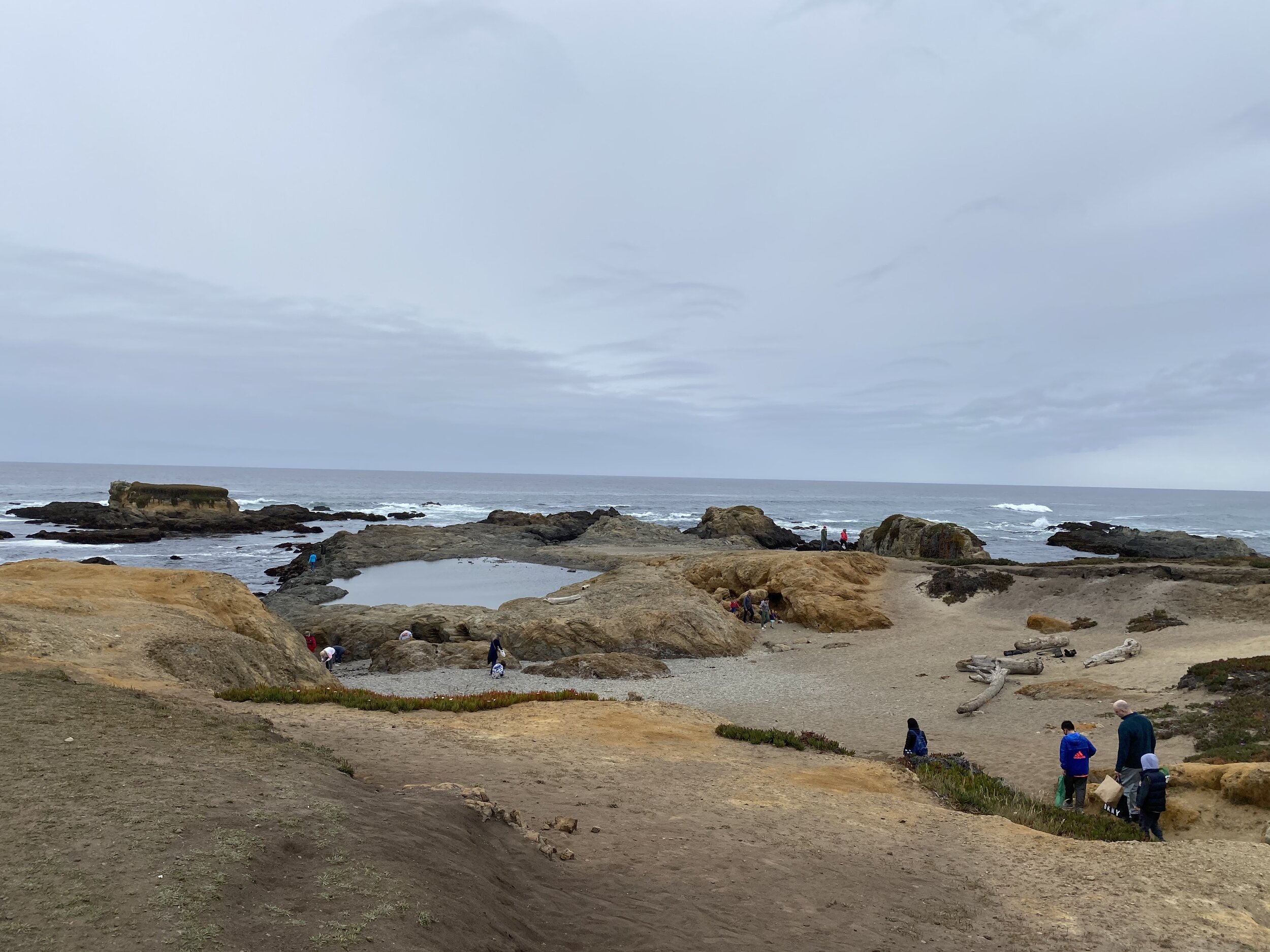 A broader view of Glass Beach