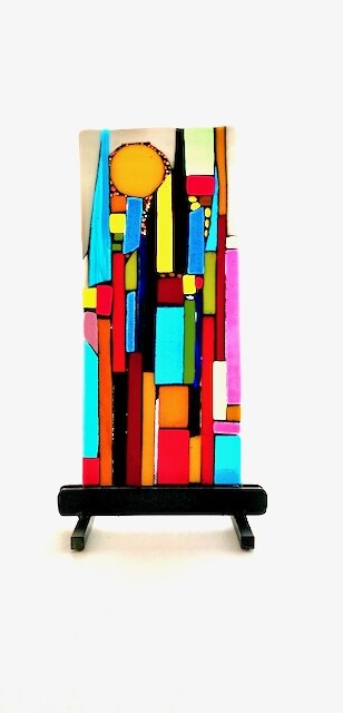 fused glass art, kiln formed glass, fused glass artist Jane Wright London Ontario