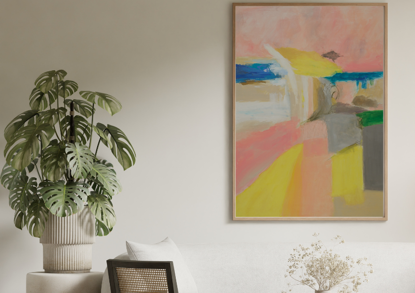 Luminous II, mixed media on cradle board 20x30