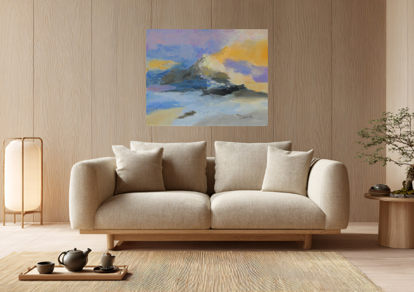 Skysong, mixed media on alumacomp