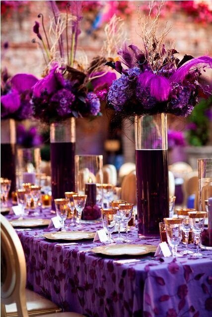 Purple wedding table decor.jpeg