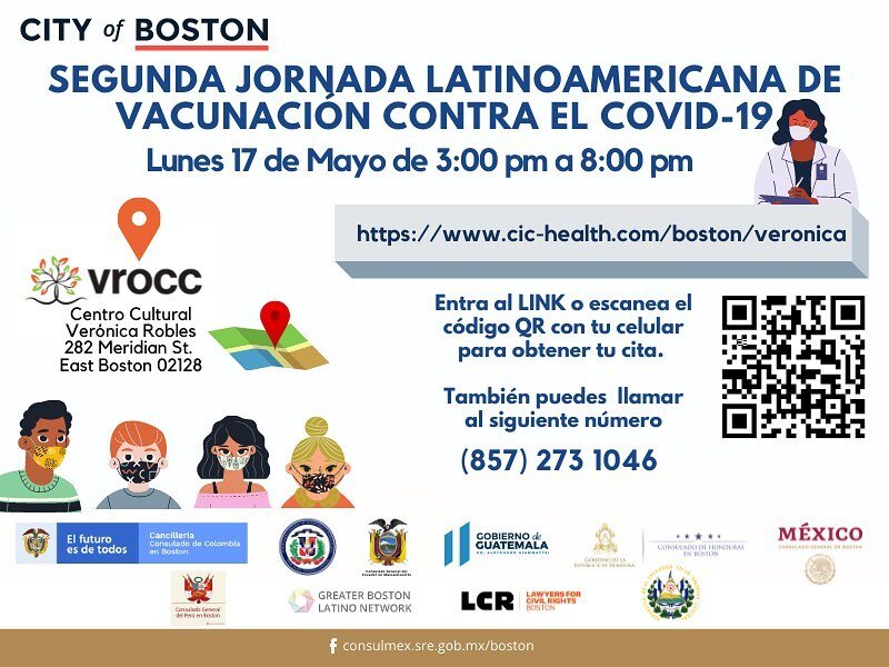 &iquest;Tienes alguna pregunta? &iquest;Necesitas tu vacuna? P&aacute;sate el lunes de 3 a 8 de la tarde si est&aacute;s listo/a o tienes preguntas. Hablamos espa&ntilde;ol. @ivanespinozaesq @consuladohnboston @conperboston @bostonconsulmex @cancille