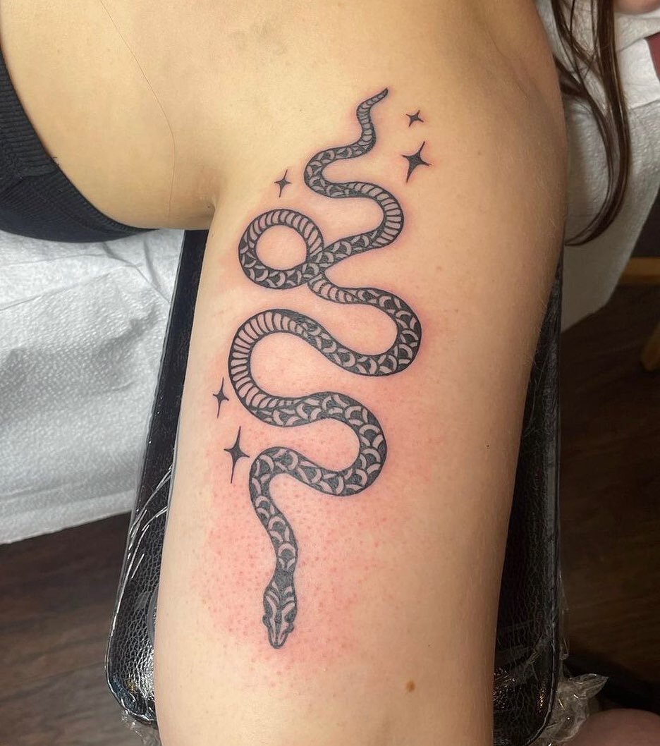 Snake by @lonesome_tattoo
