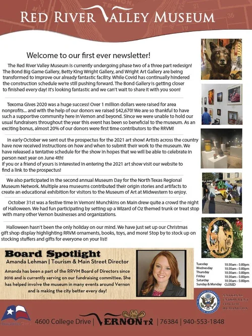 FIRST Museum Newsletter! | Fall 2020 — Red River Valley Museum