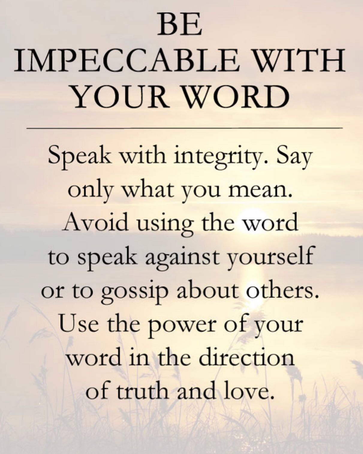 Be impeccable with your words⁣
The Four Agreement by Don Miguel Ruiz⁣
⁣.⁣
.⁣
Do you say what you mean? Do you speak from a place of emotions and feelings? Who are you when you speak with integrity? ⁣
.⁣
.⁣
Comment below 👎🏽⁣⁣⁣⁣
If you want to work c