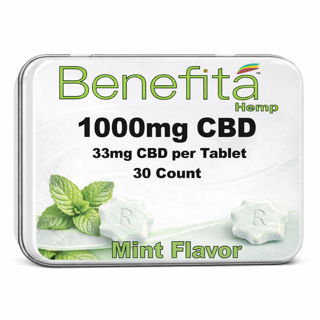 Minty Fresh Flavor CBD Tablets (1000mg)