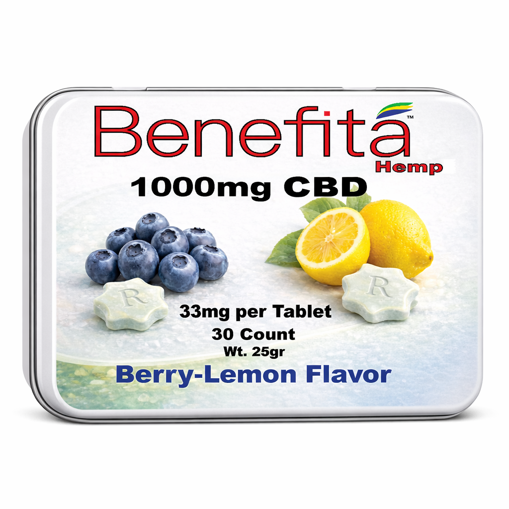Berry-Lemon Flavor CBD Tablets (1000mg)