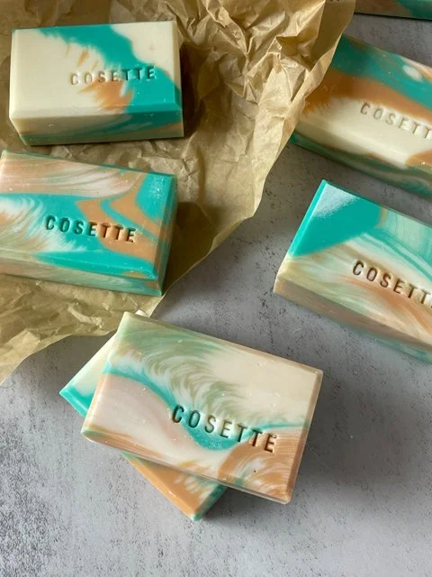 Teal and Gold Soap