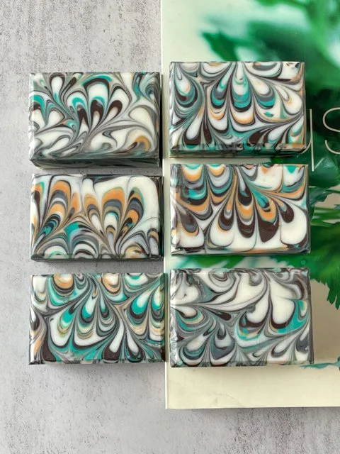 Turquoise Flowers Soap