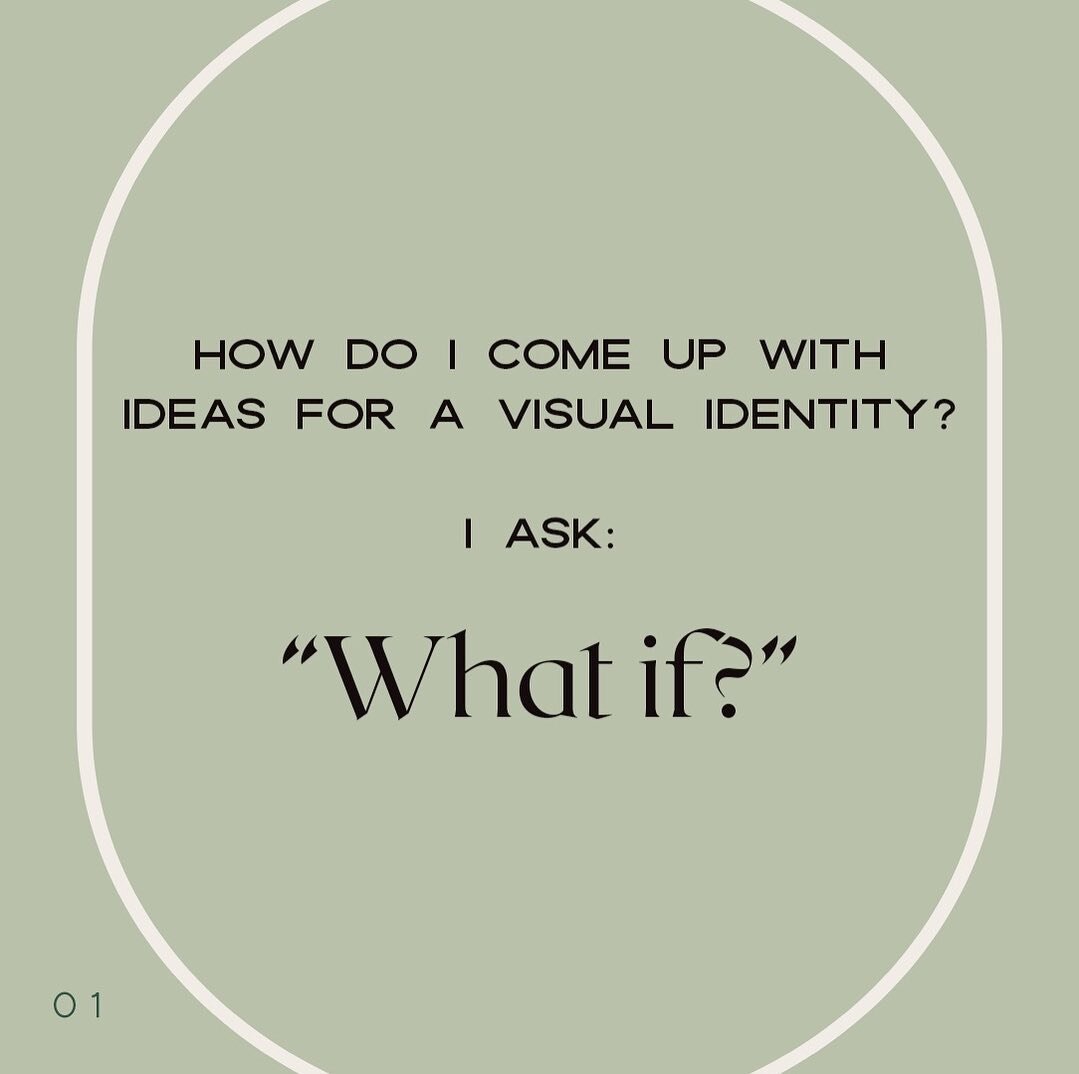 I love the question &ldquo;What if?&rdquo; It&rsquo;s a great prompt to get your brain to come up with possibilities. Like how a business starts by asking &ldquo;what if [x] solved [y] problem,&rdquo; I use it often when trying to come up with the vi