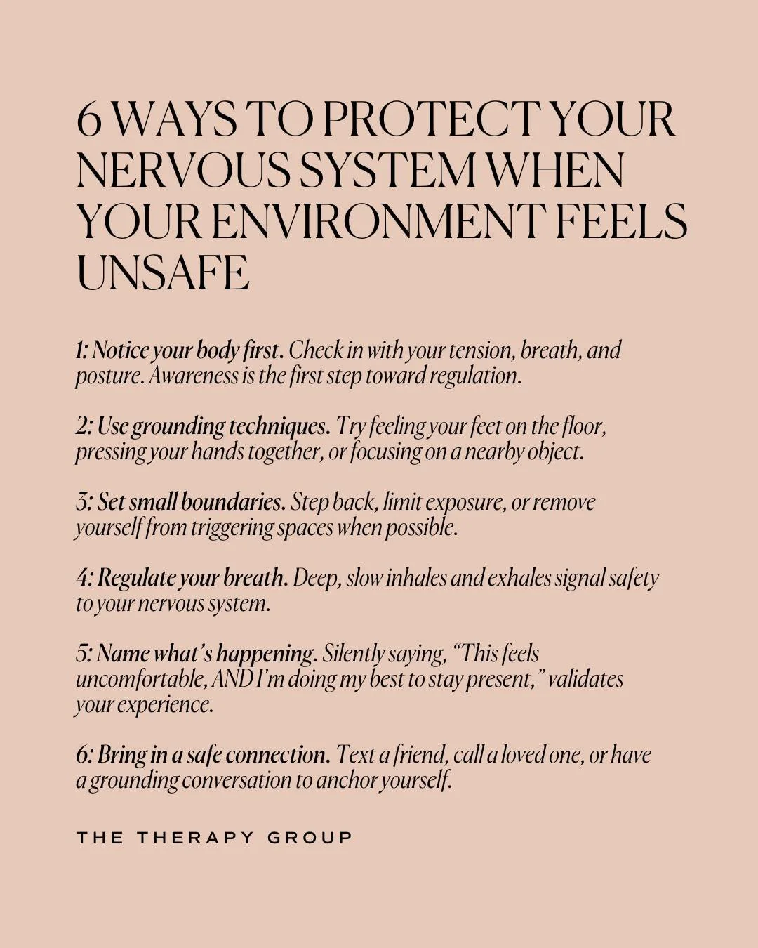 When the room feels tense or unpredictable, your body reacts before your mind catches up. Protecting your nervous system is less about perfection and more about giving yourself small anchors that remind you you&rsquo;re safe. If your body has been fe