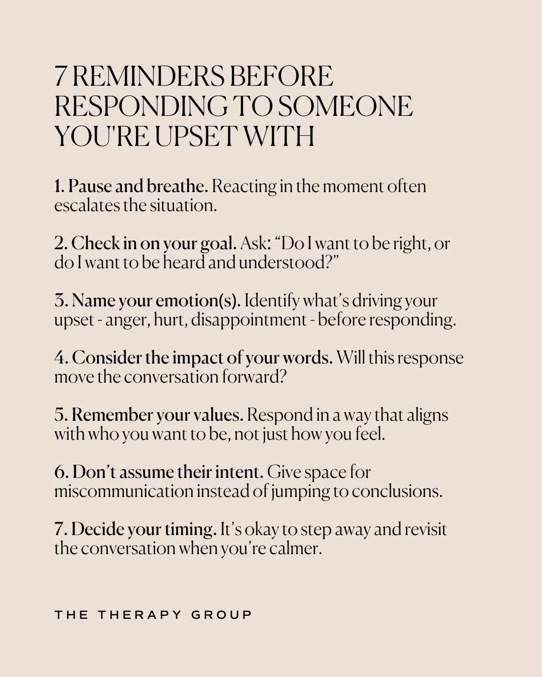 Strong emotions can hijack communication if we don&rsquo;t pause long enough to check our intentions. 

Taking a breath before responding protects both the relationship and your nervous system. You&rsquo;re allowed to choose timing, tone, and values 