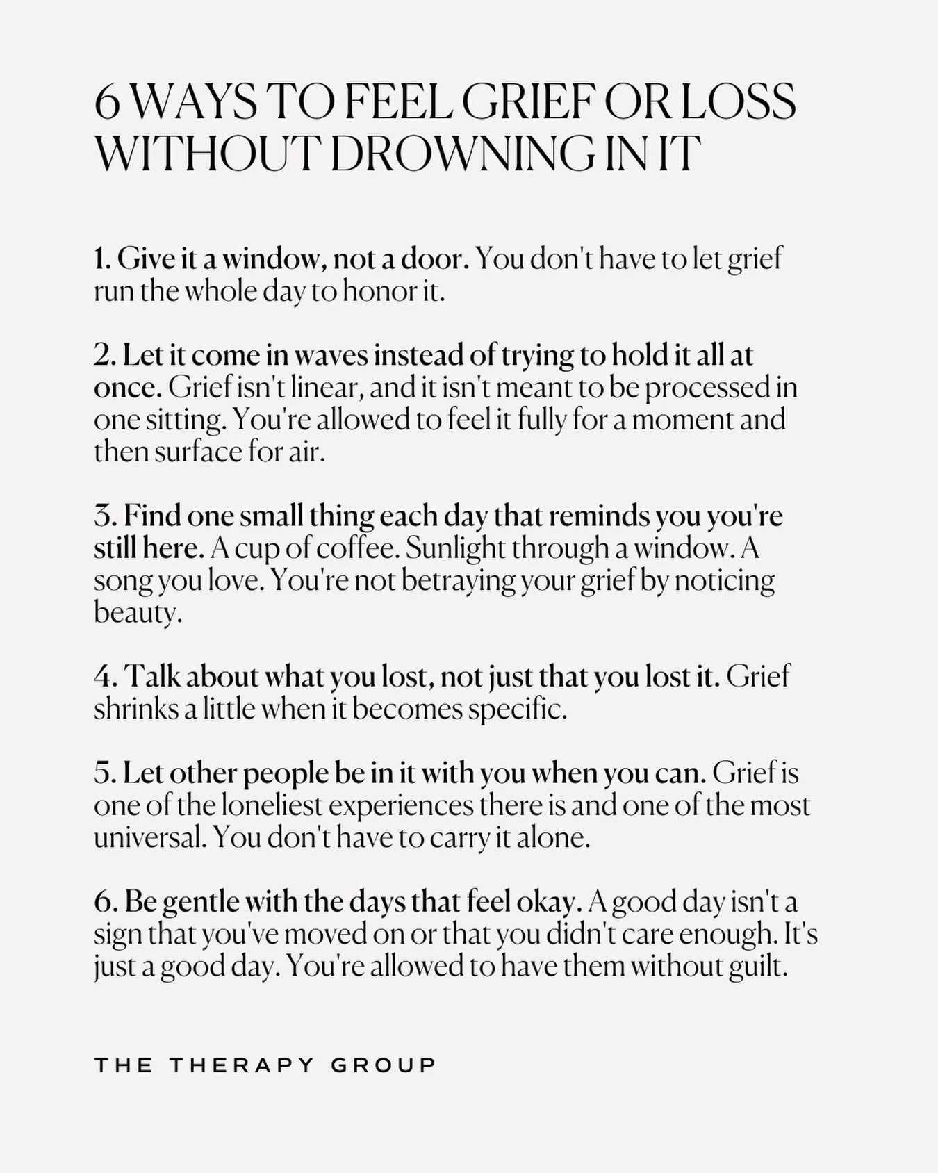 Grief doesn&rsquo;t ask for permission, and it doesn&rsquo;t follow a timeline. You&rsquo;re allowed to feel it without letting it consume you. 

Give it a window, not a door. You don&rsquo;t have to let grief run the whole day to honor it. Let it co