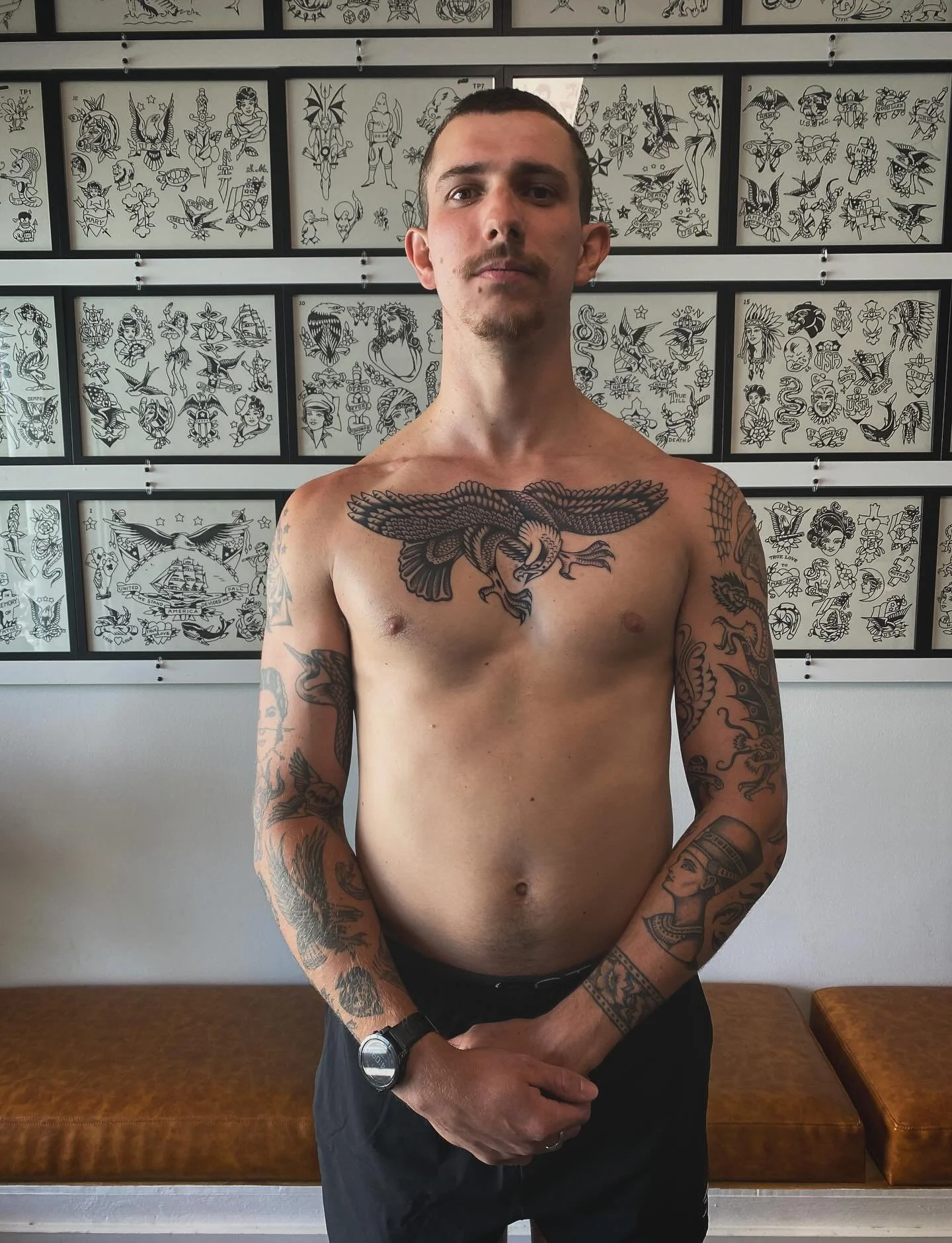 Great start to the year seeing my buddy Linc who travels up from Canberra to get tattooed. Always bringing the right energy into the shop with his great attitude and great ideas. Last year we worked on his left arm and this year we&rsquo;re working o