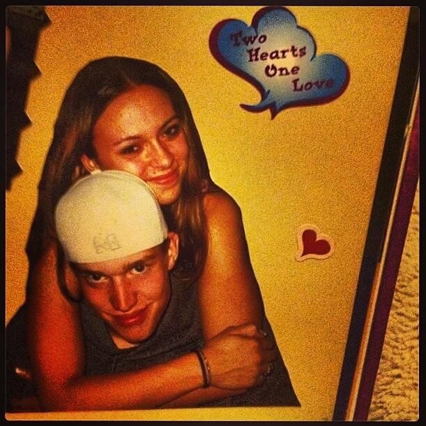 This picture is from my high school scrapbook.  This picture is 18 years old (from my junior year at North). Mark and I started dating at ages 16 and 17.  I still like him a lot.