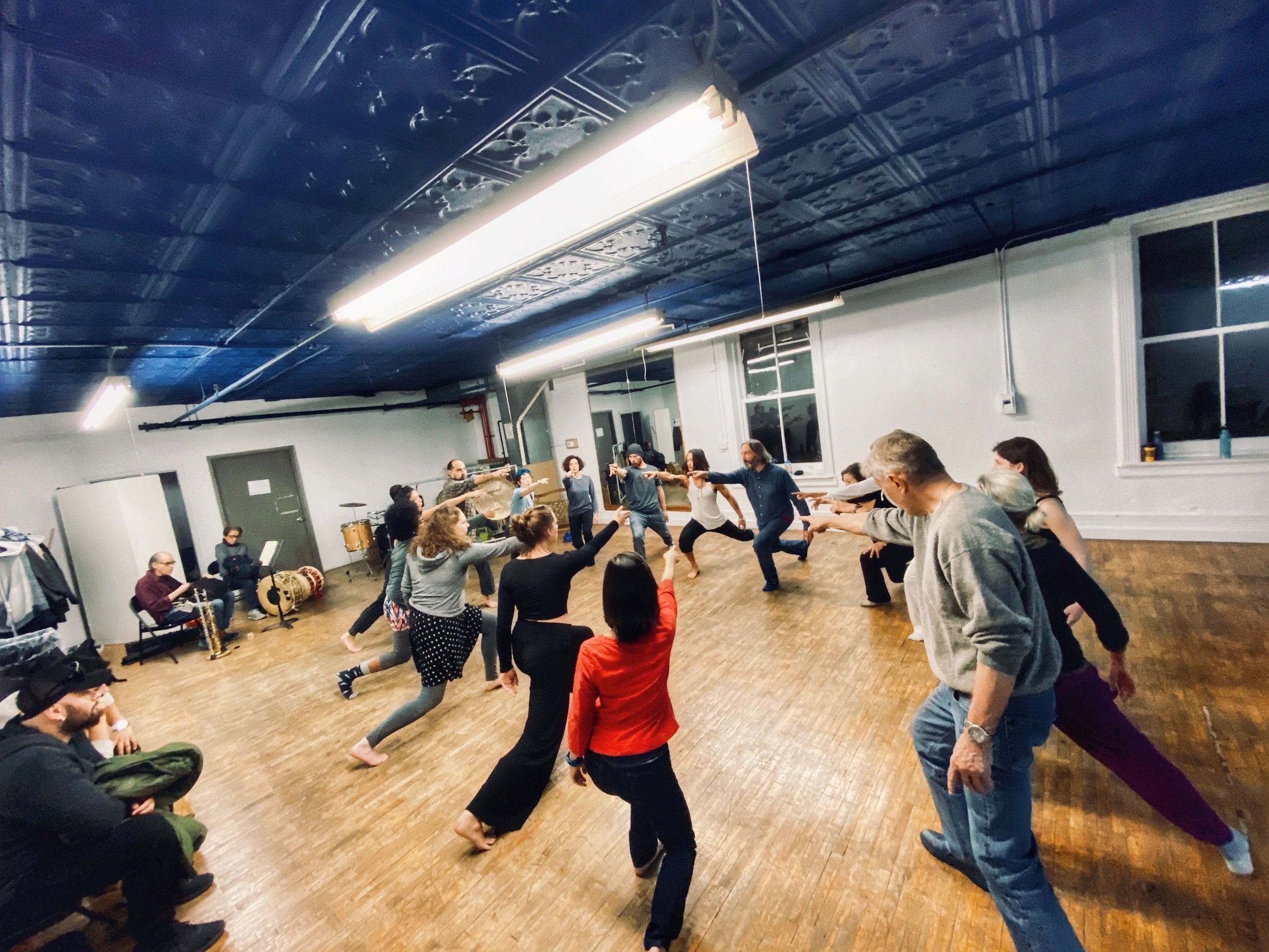  Director Andrei Serban working with the company in rehearsal. 
