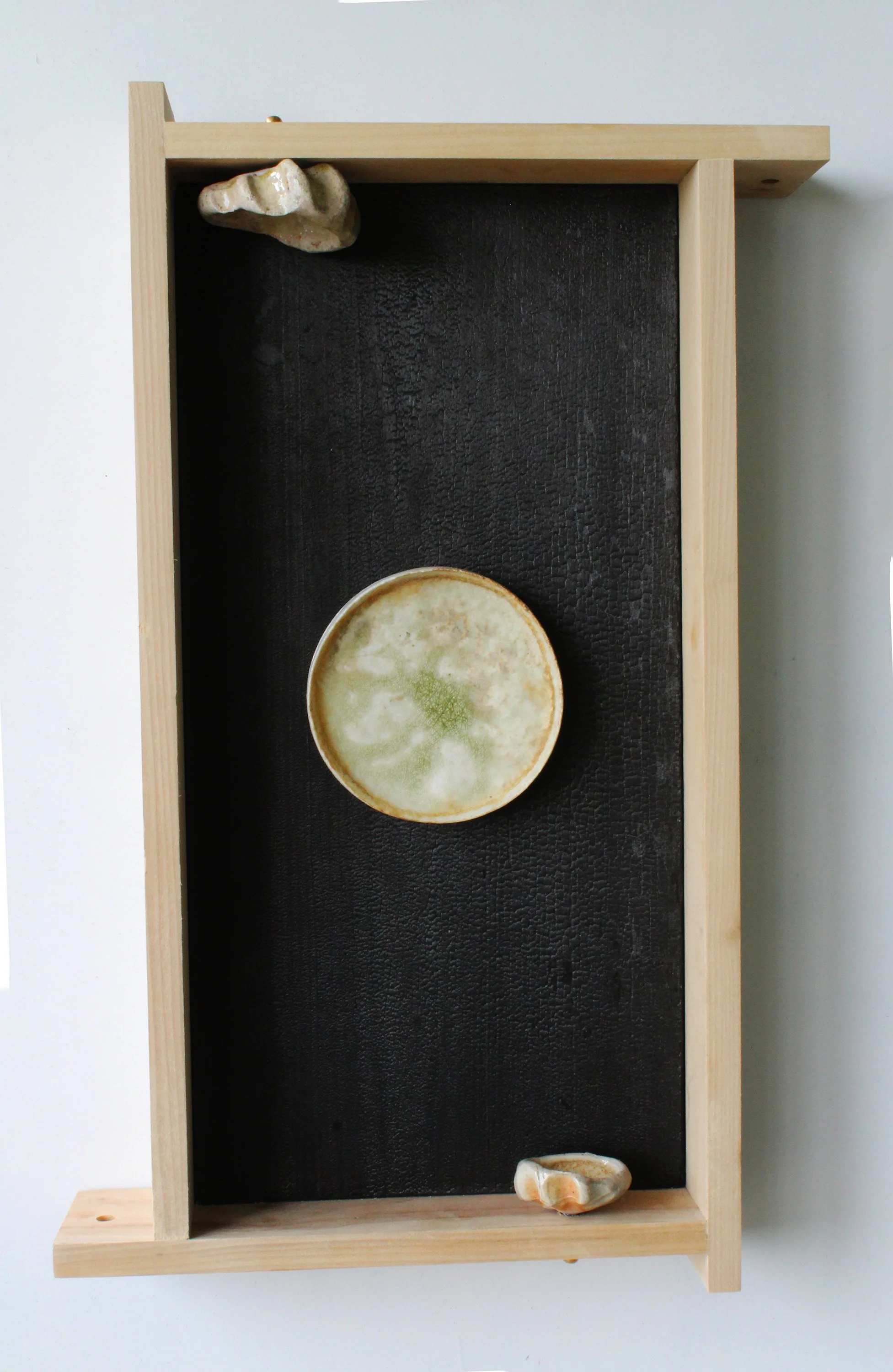 State of Play 001 
Porcelain, Stoneware, Brass, Poplar
15 x 4 x 26”
