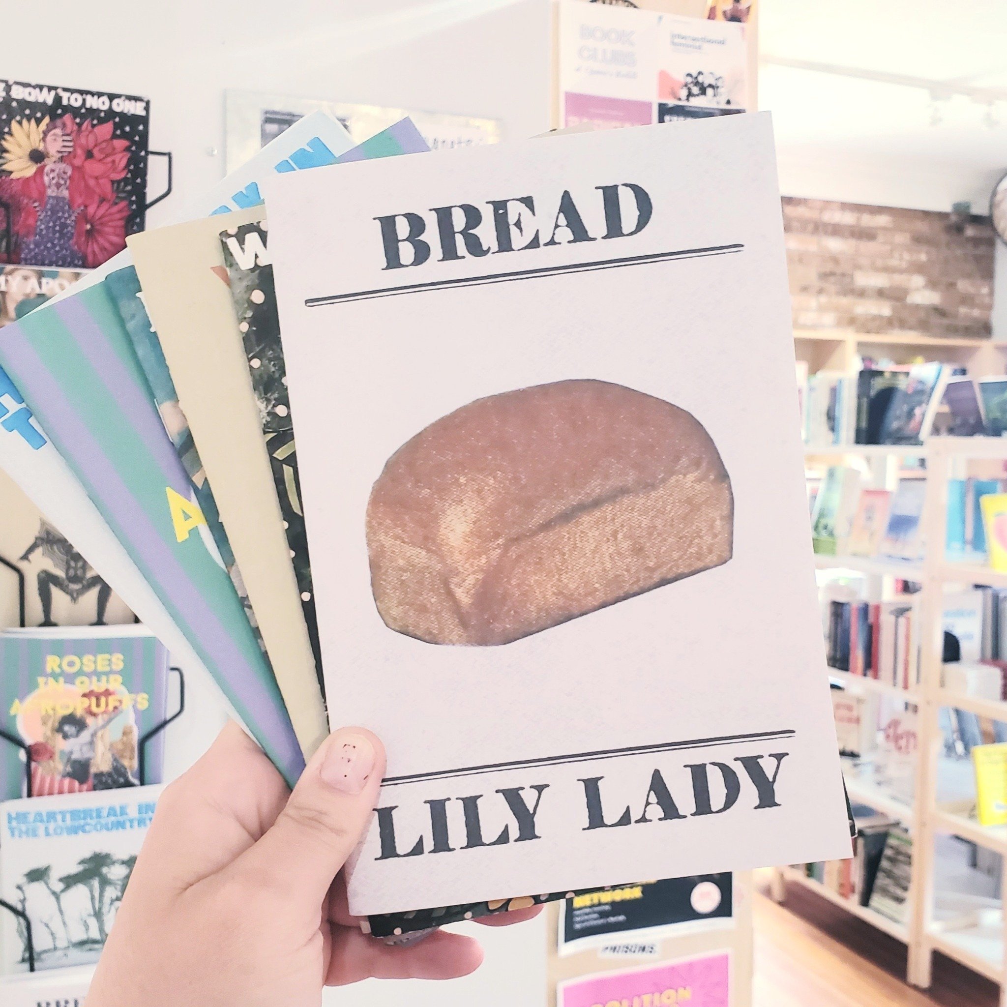 new zines in from @bottlecappress 

&quot;in BREAD, Lady catalogs their own personal history in the pursuit of bread. holding jobs as a nanny, sex worker, high-end restaurant server, and more, this collection of poems illustrates the alienation of la