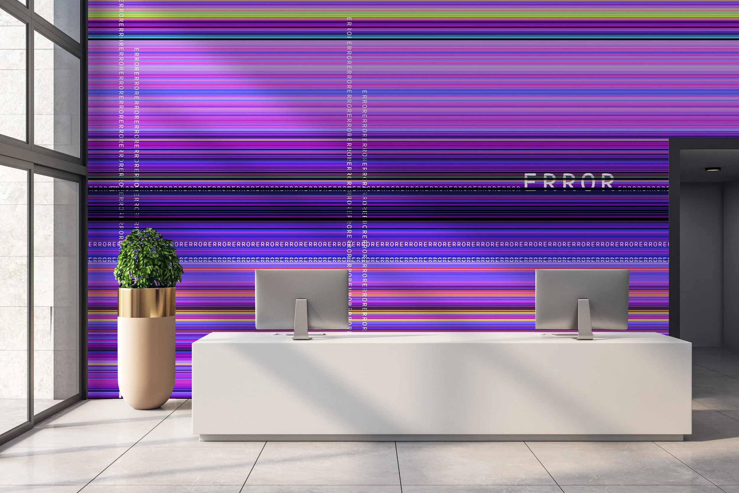 Error Code in Digital Lavender  |  Quick Ship Mural