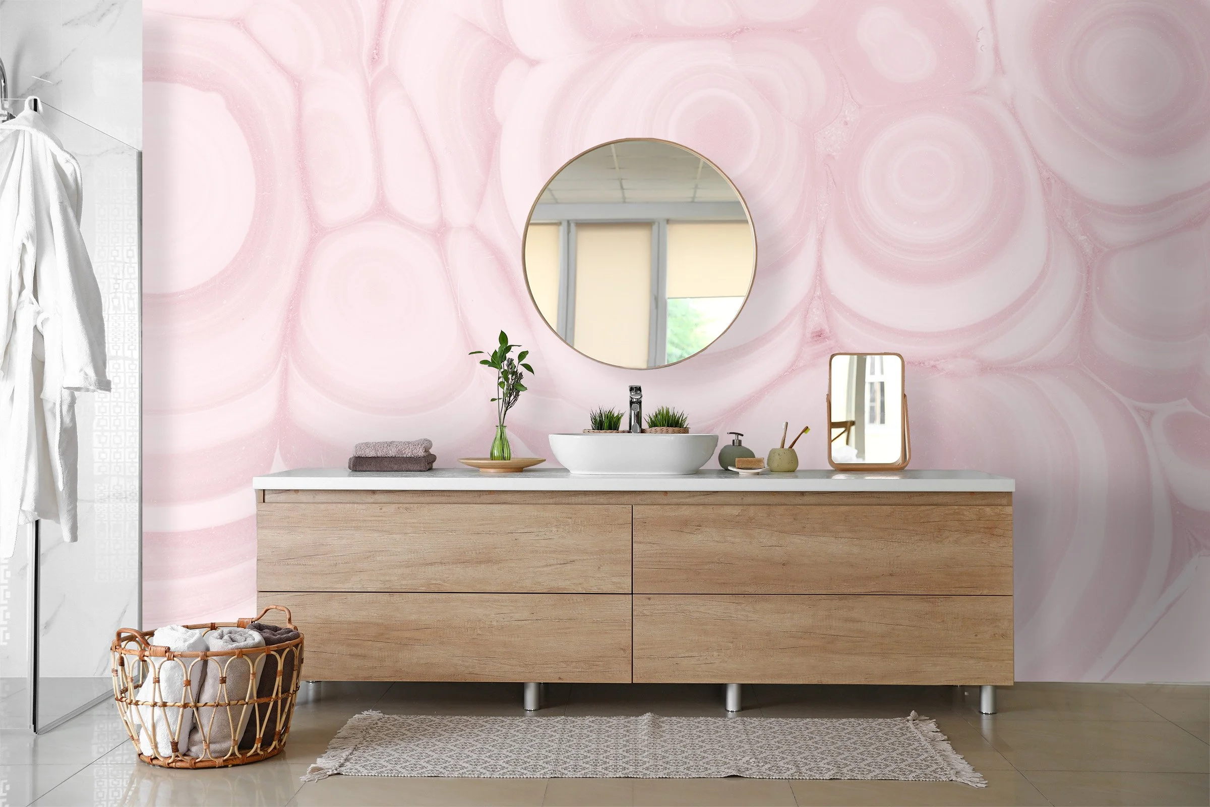 Malachite in Blush  |  Made to Measure Mural