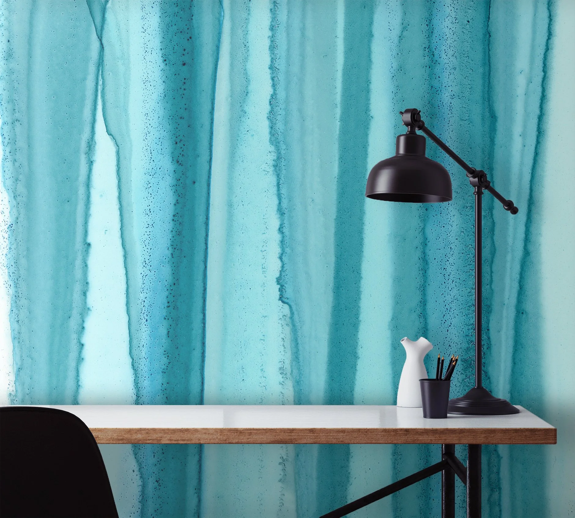 Teal Drips  |  Made to Measure Mural
