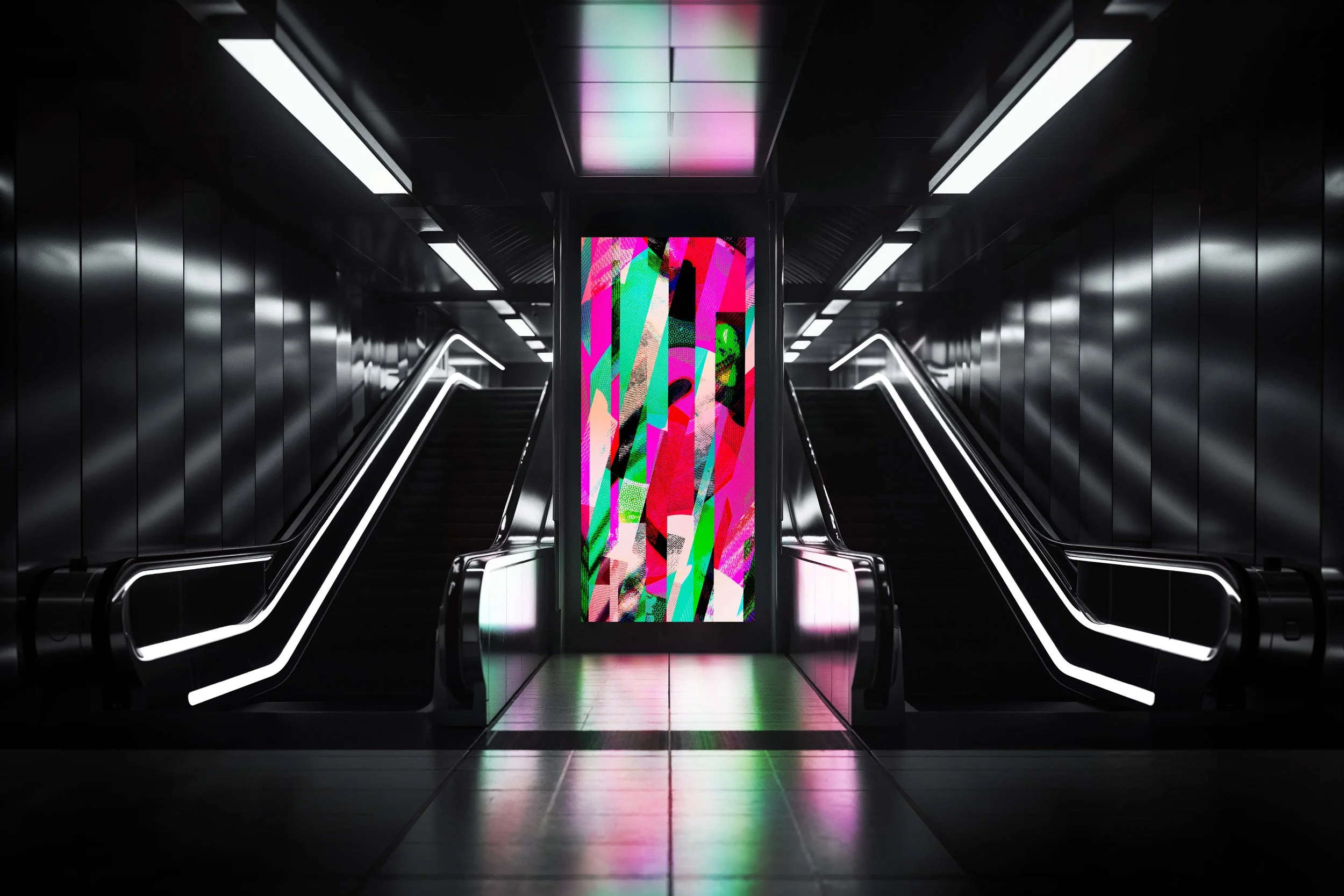 Rampage in Neon  |  Quick Ship Mural