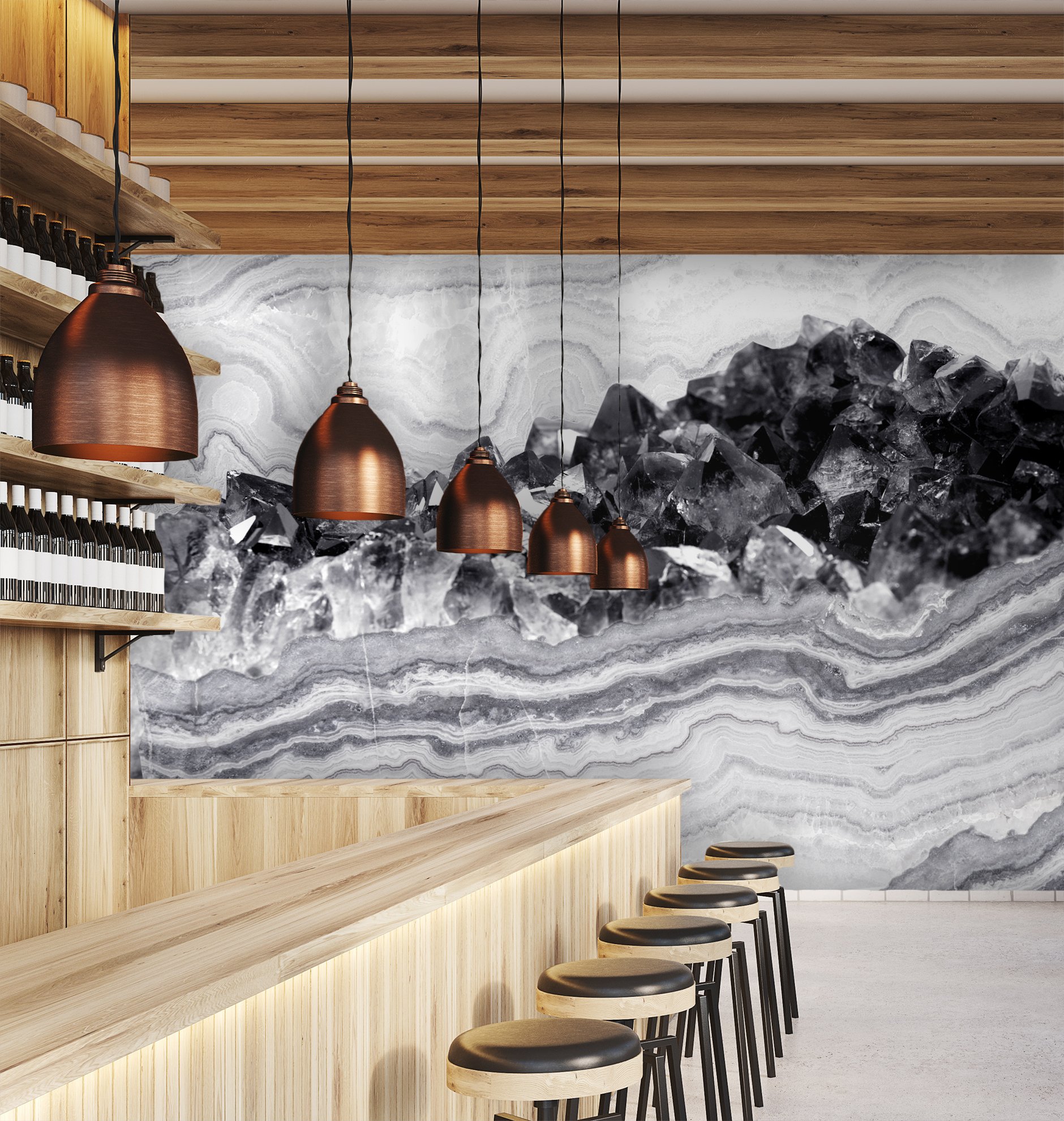 Amethyst in Noir  |  Made to Measure Mural