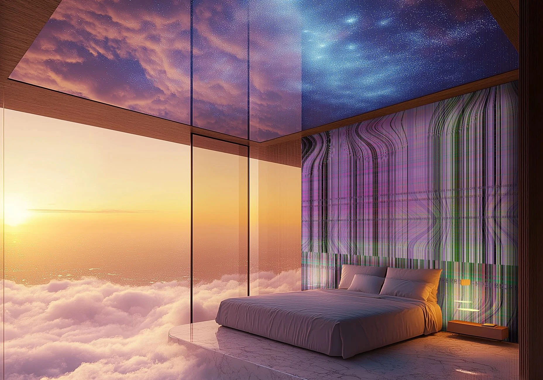 Faulty Pattern in Orchid  |  Quick Ship Mural