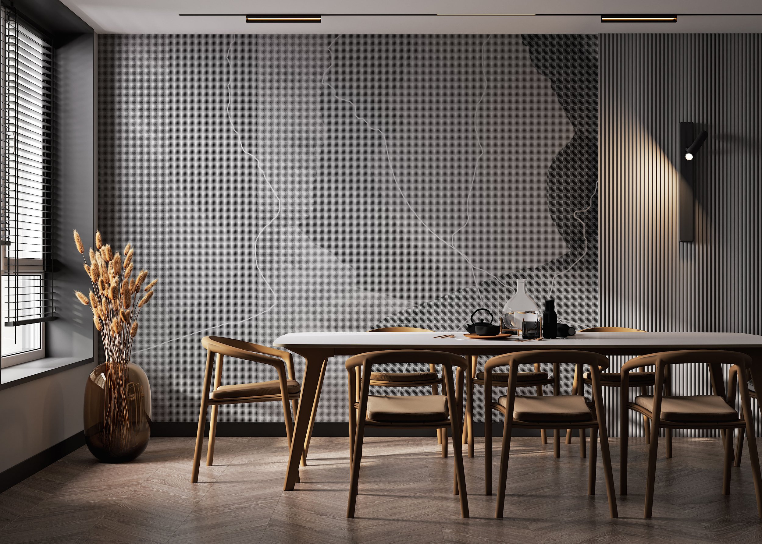 Inversion in Stone  |  Quick Ship Mural