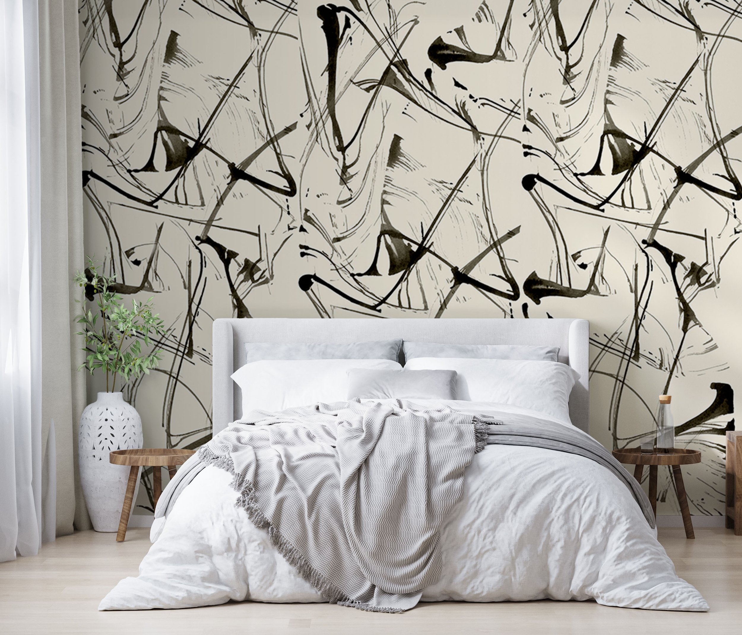 Brushstrokes in Black  |  Quick Ship