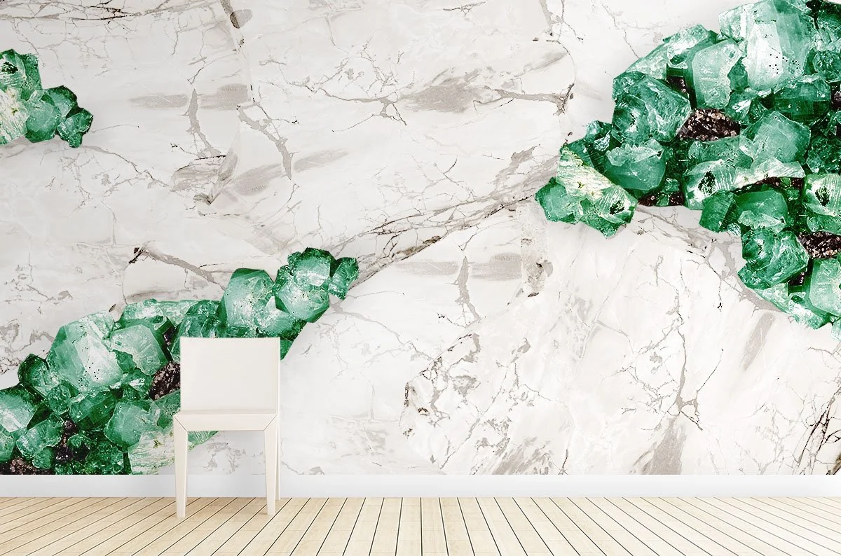 Apophyllite + Jasper in Verdant  |  Made to Measure Mural