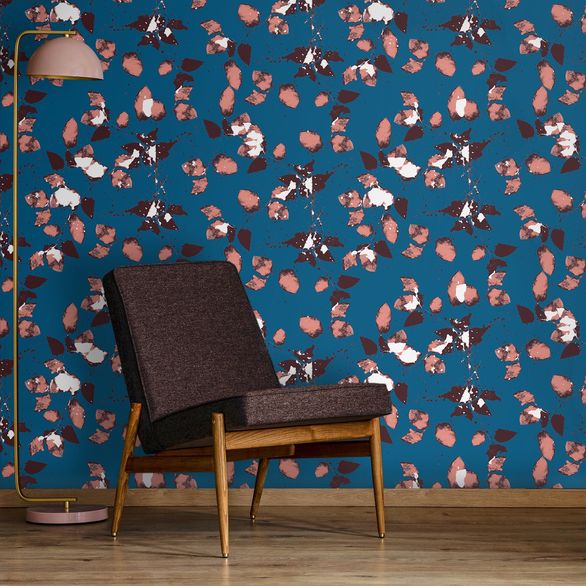 Confetti Roses in Azur  |  Quick Ship Wallpaper