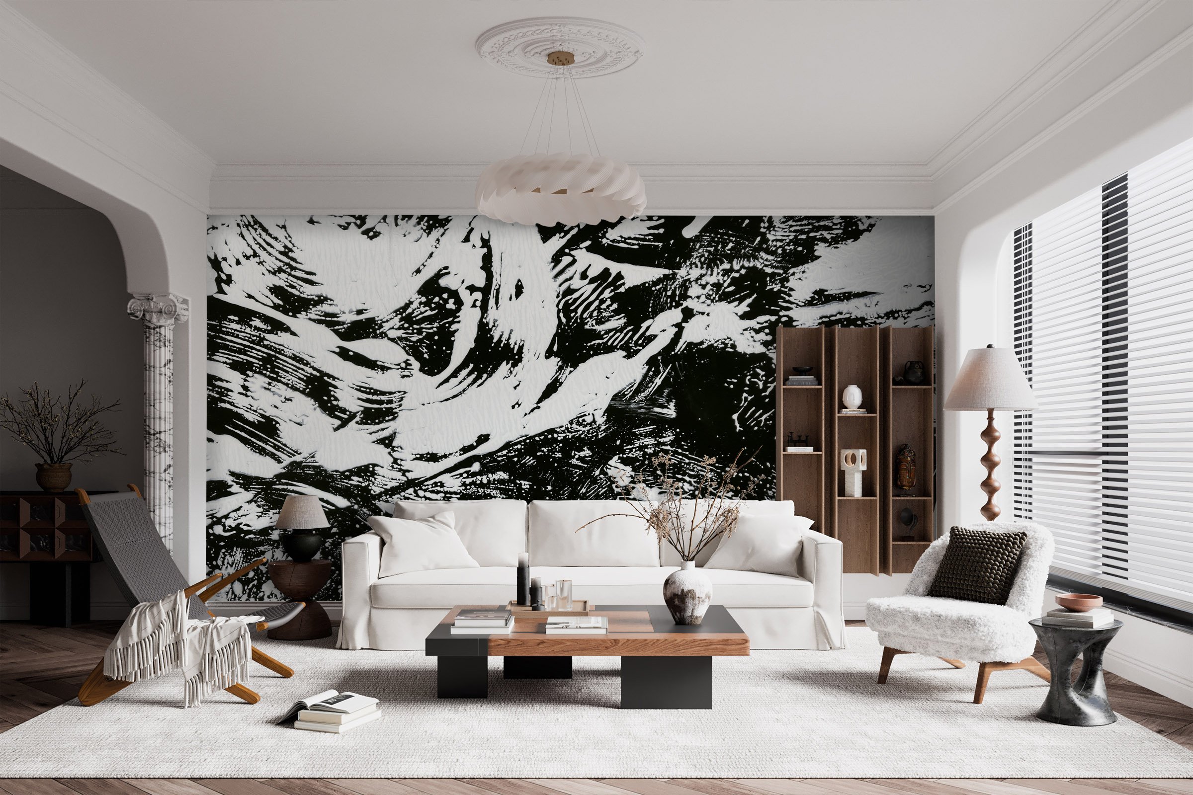 Freeform in Black & White  |  Made to Measure Mural