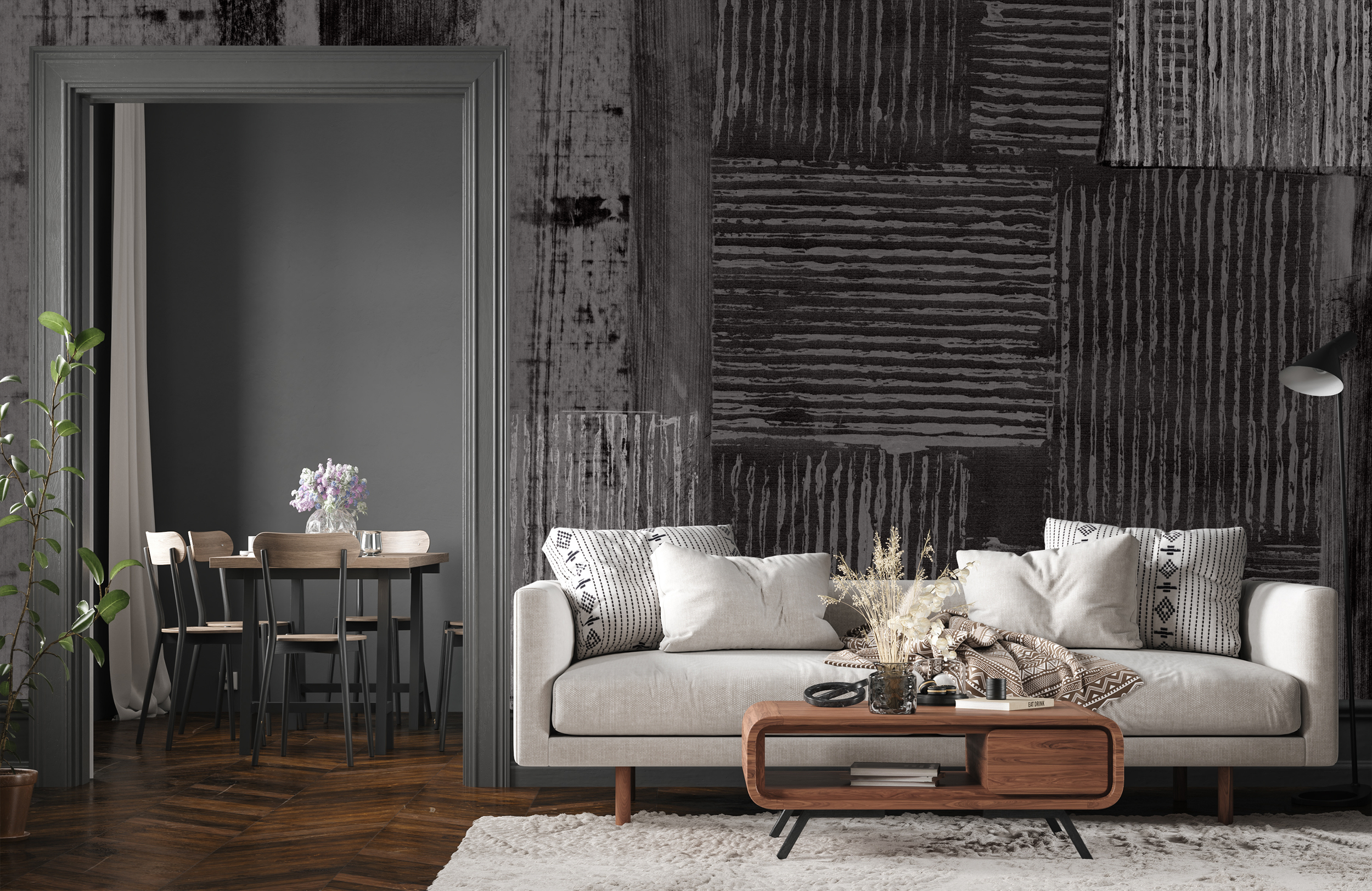 Redwoods in Cinder  |  Quick Ship Mural