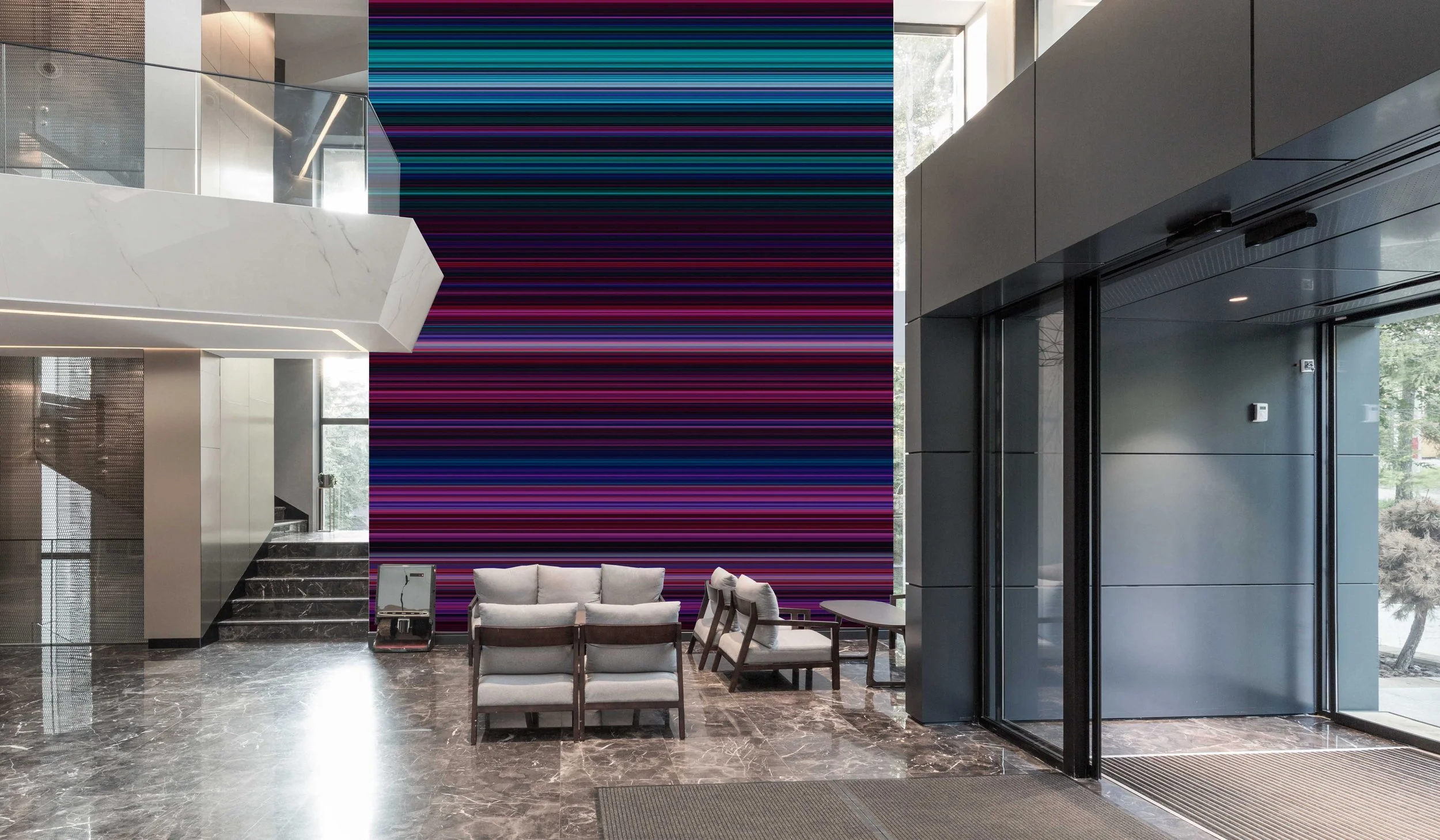 Retrograde in Purple  |  Quick Ship Mural