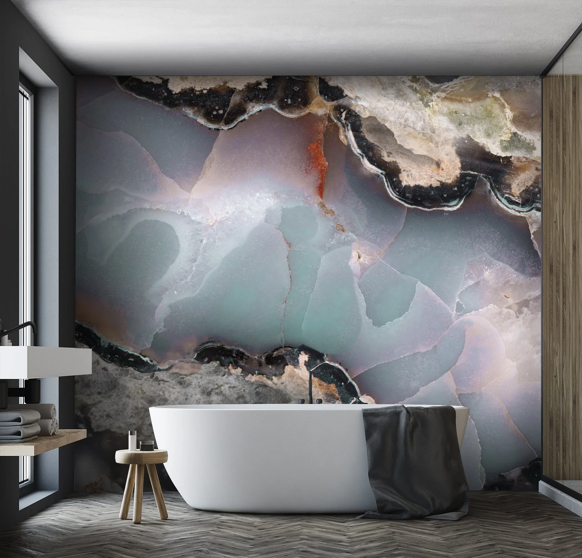 Agate in Seafoam  |  Made to Measure Mural