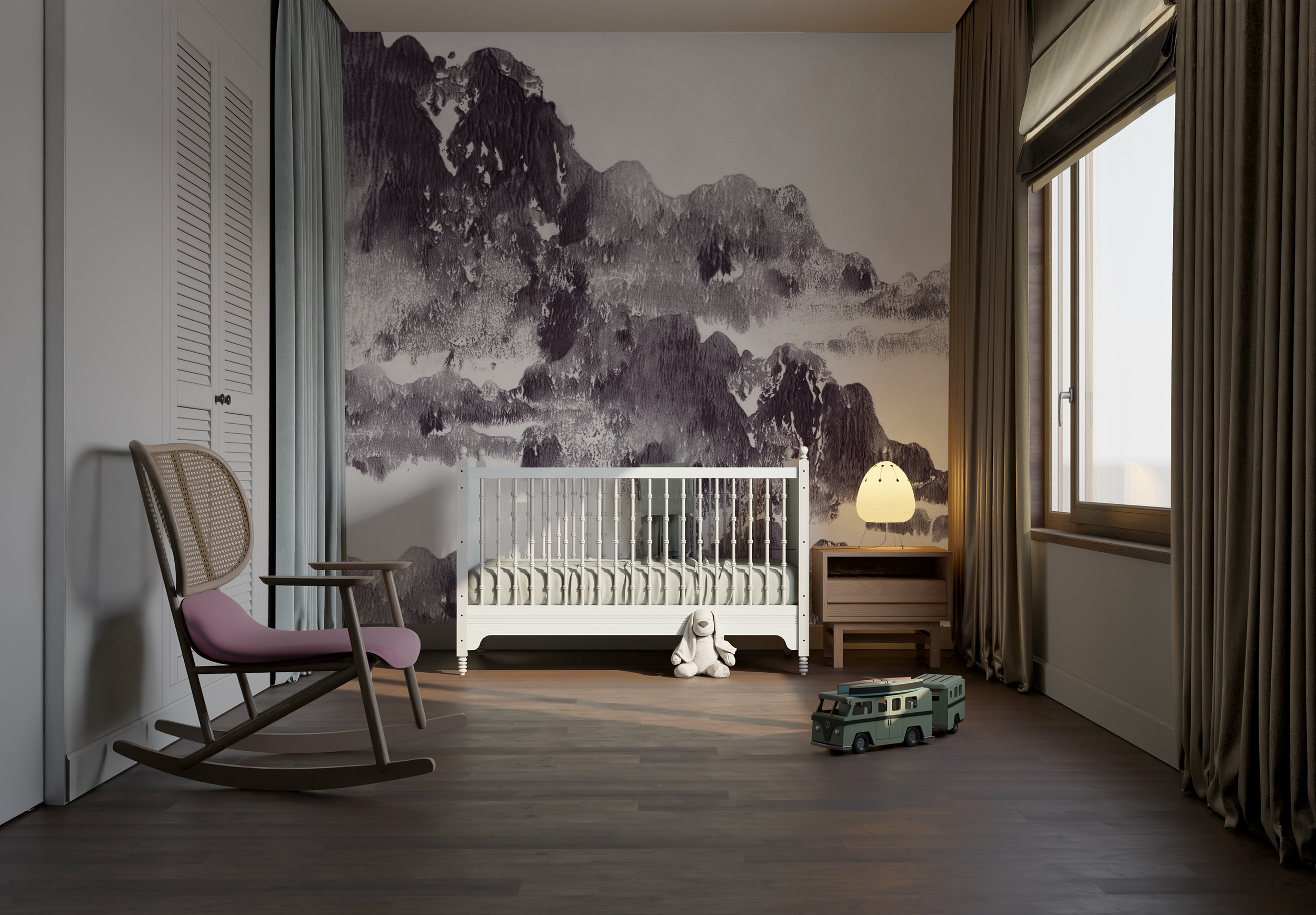 San Gabriel in Orchid Mist  |  Quick Ship Mural