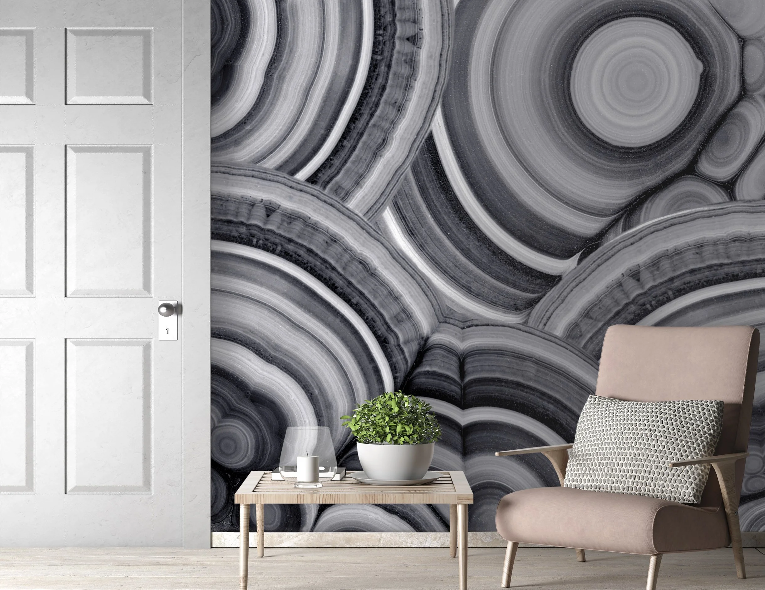 Malachite in Noir  |  Made to Measure Mural