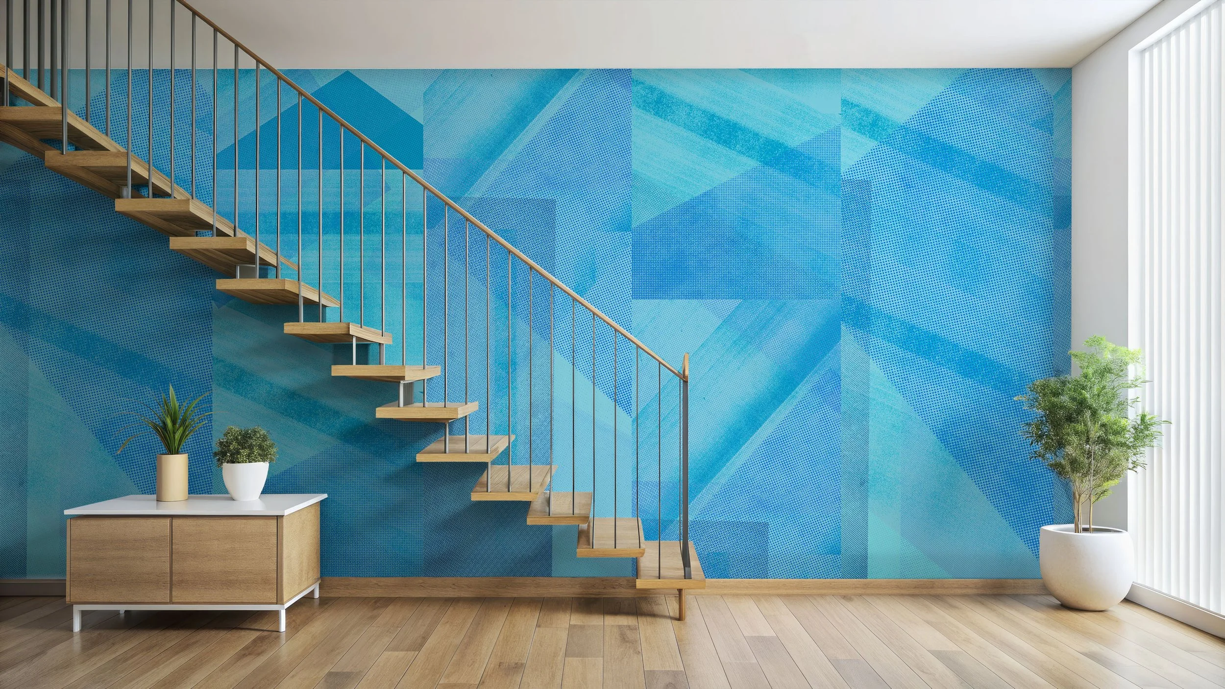 Revolution in Aqua  I  Mix + Match Wallpaper
