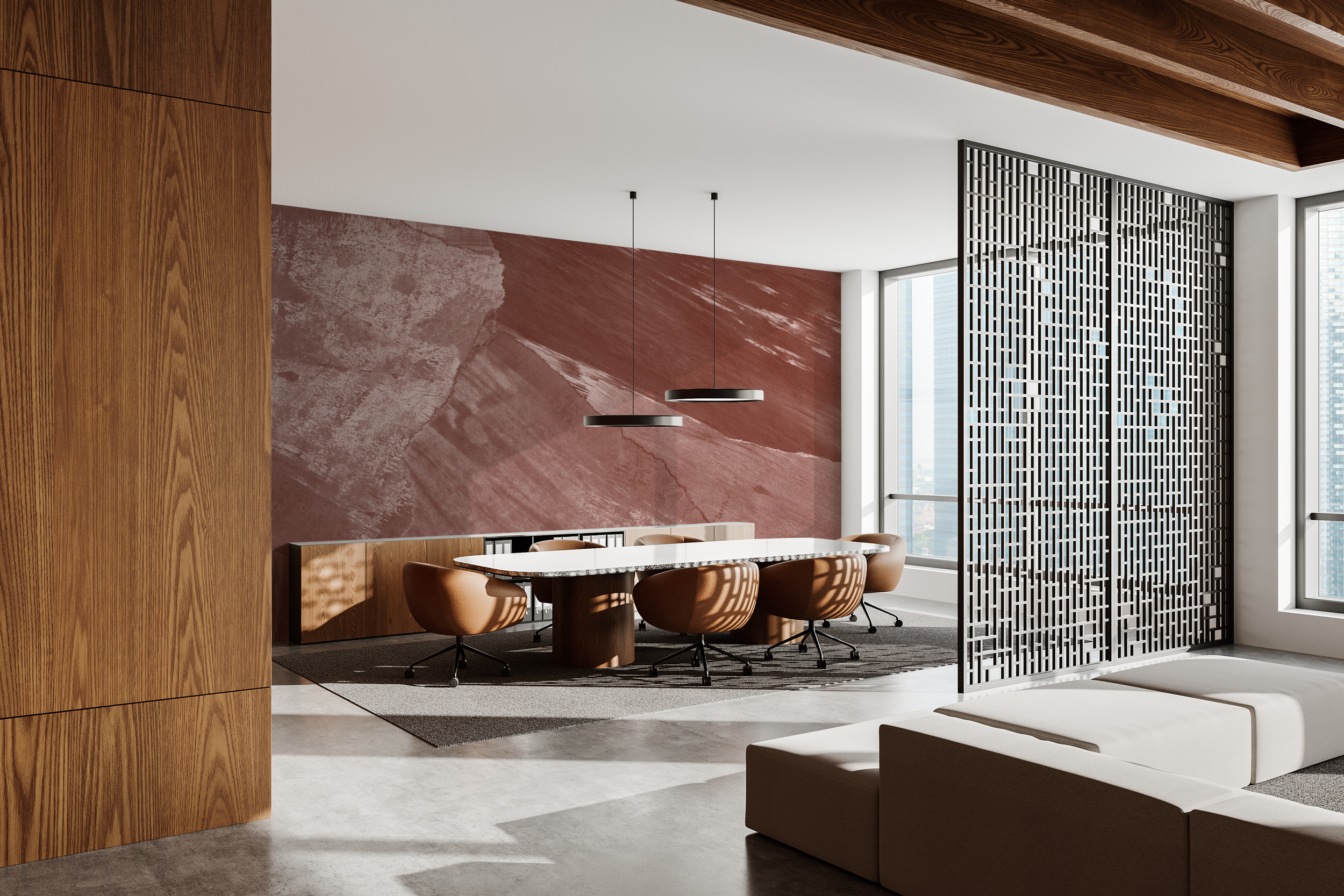 Monterey in Cinnabar  |  Quick Ship Mural