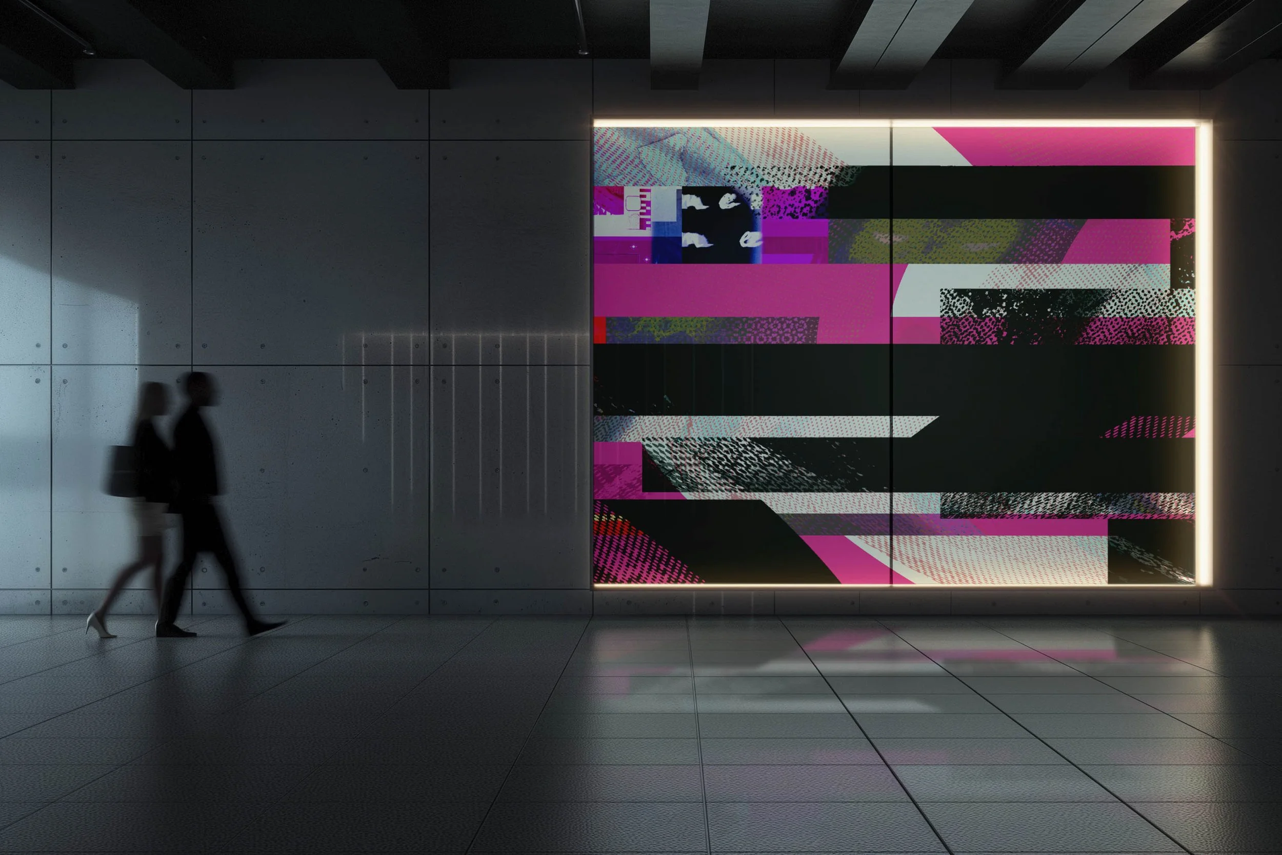 Catalyze in Hot Pink  |  Quick Ship Mural